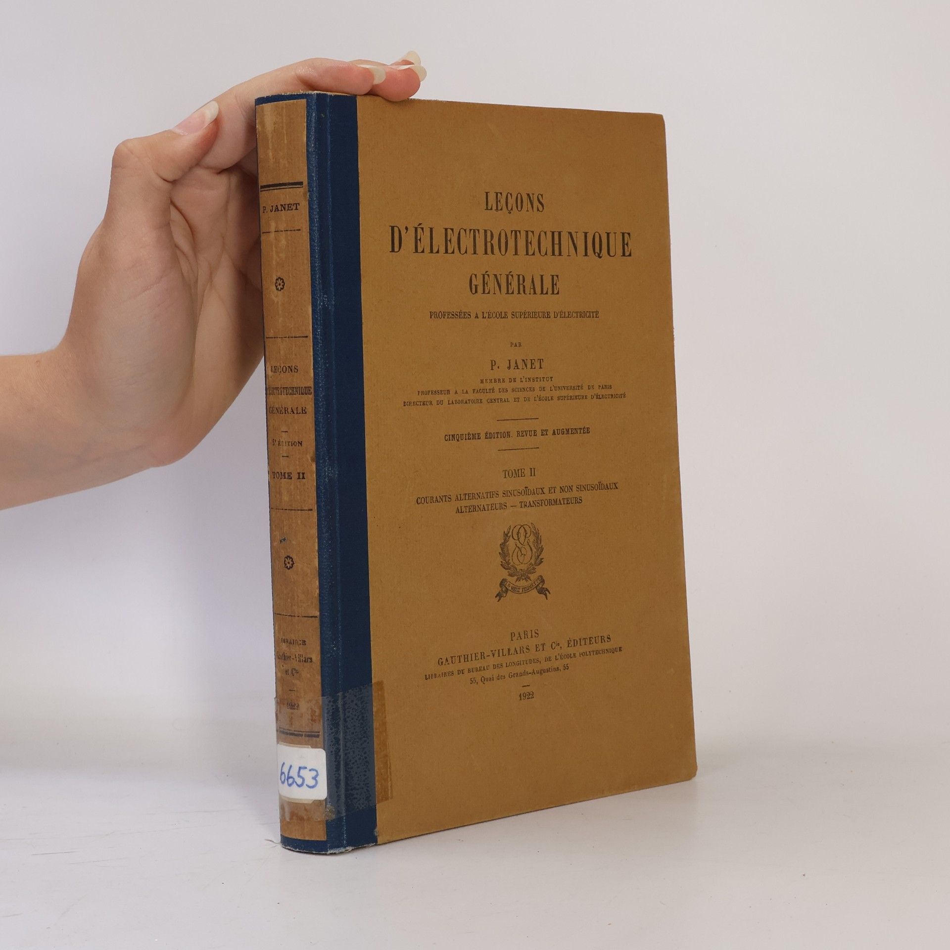 P. Janet Lecons d'eletrotechnique générale. Tome II
