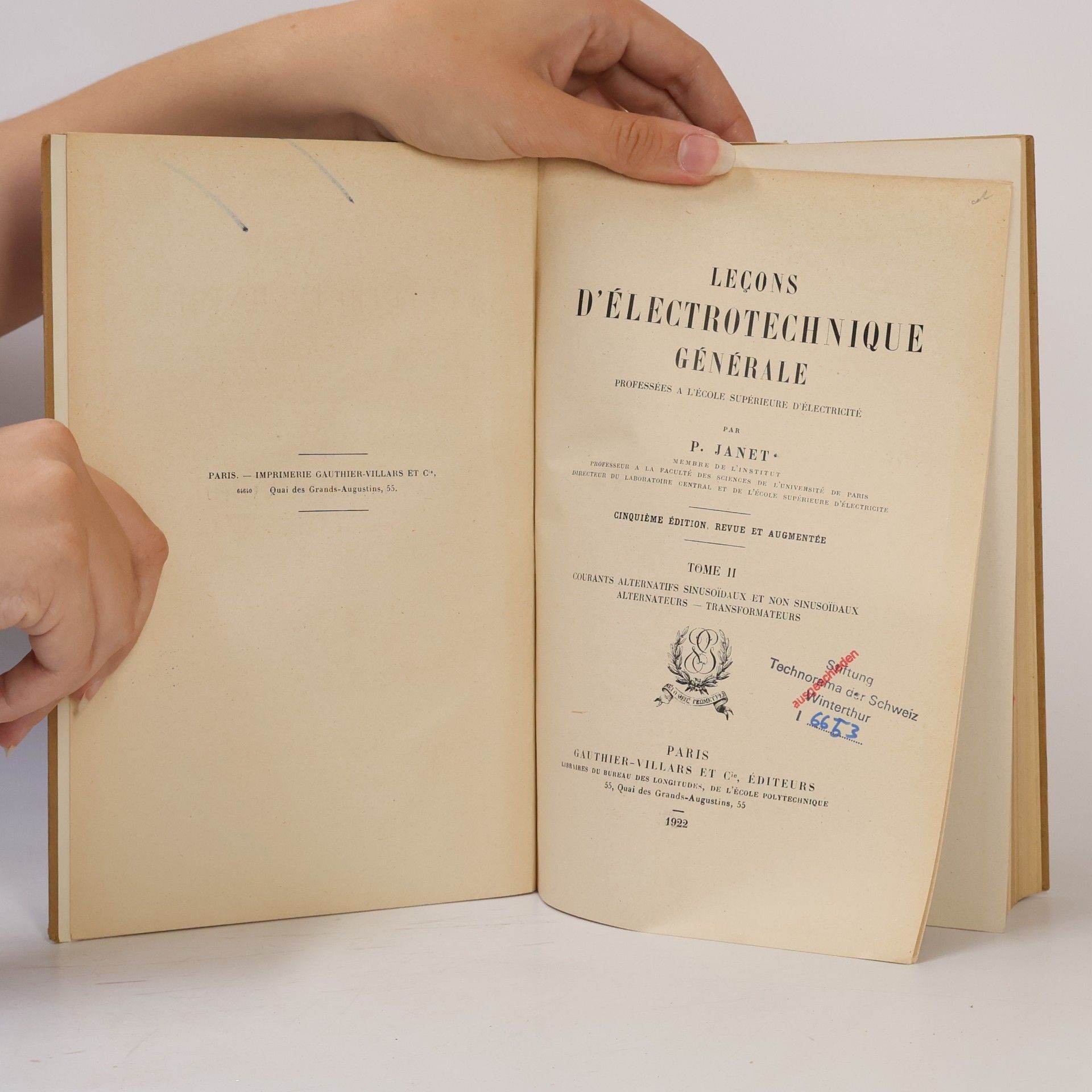 P. Janet Lecons d'eletrotechnique générale. Tome II