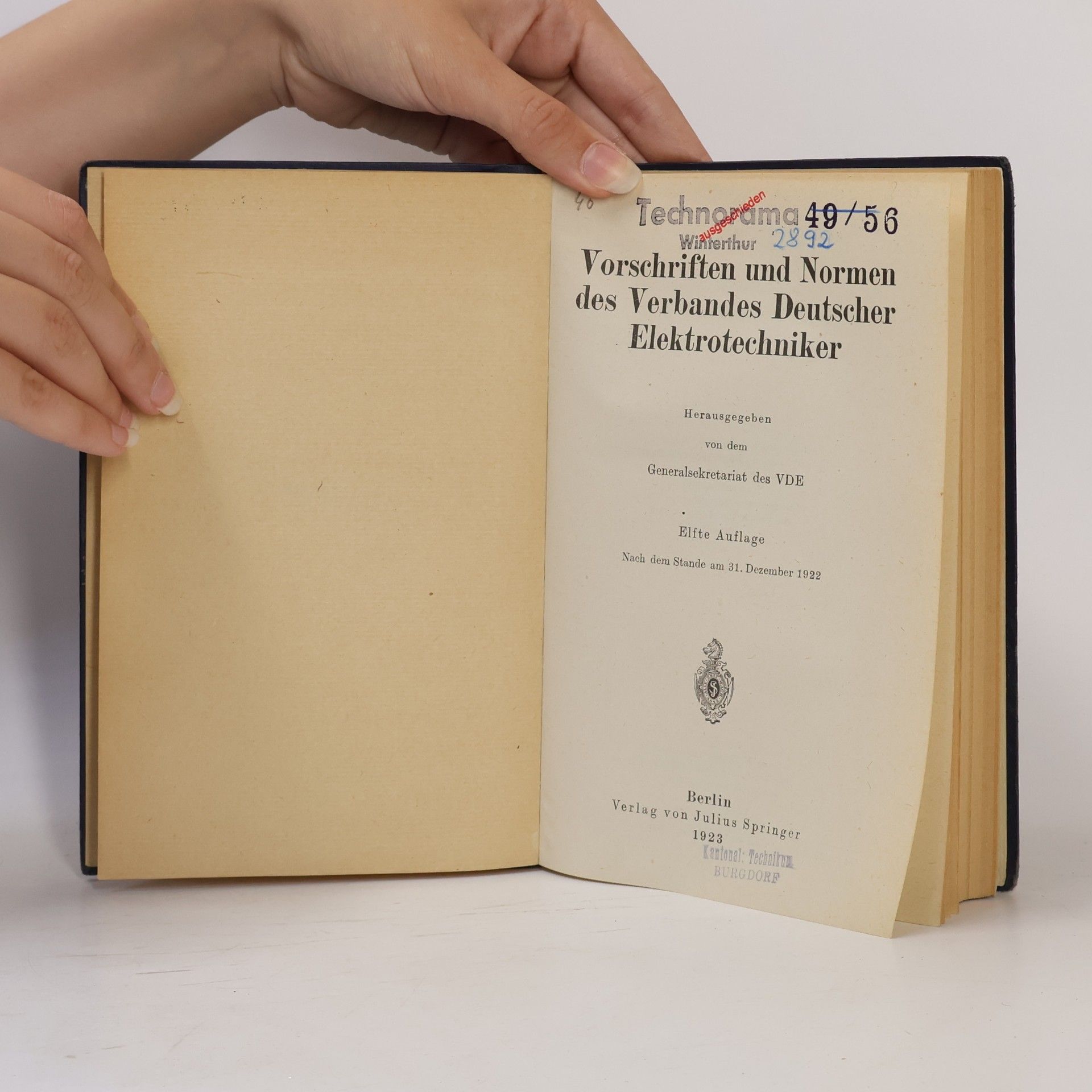 Georg Dettmar Vorschriften und Normen des Verbandes Deutscher Elektrotechniker