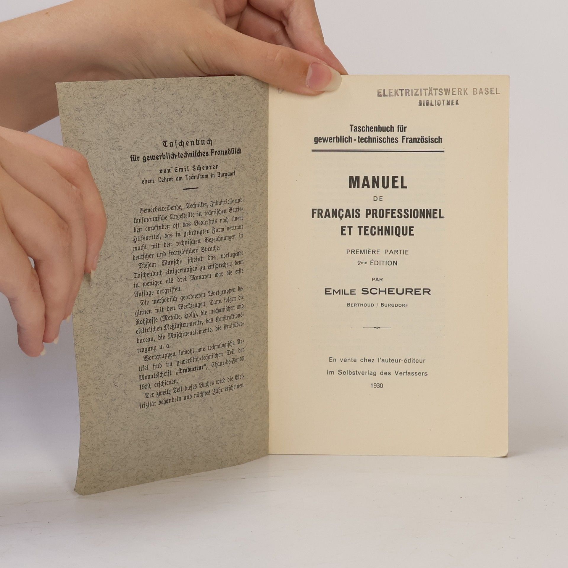 Emile Scheurer Manuel de francais prefossionnel et technique