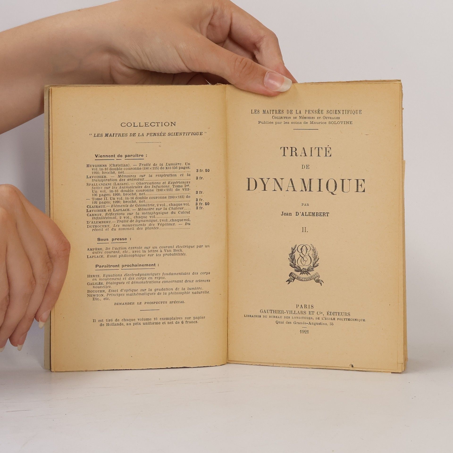 Jean D'Alembert Traité de Dynamique