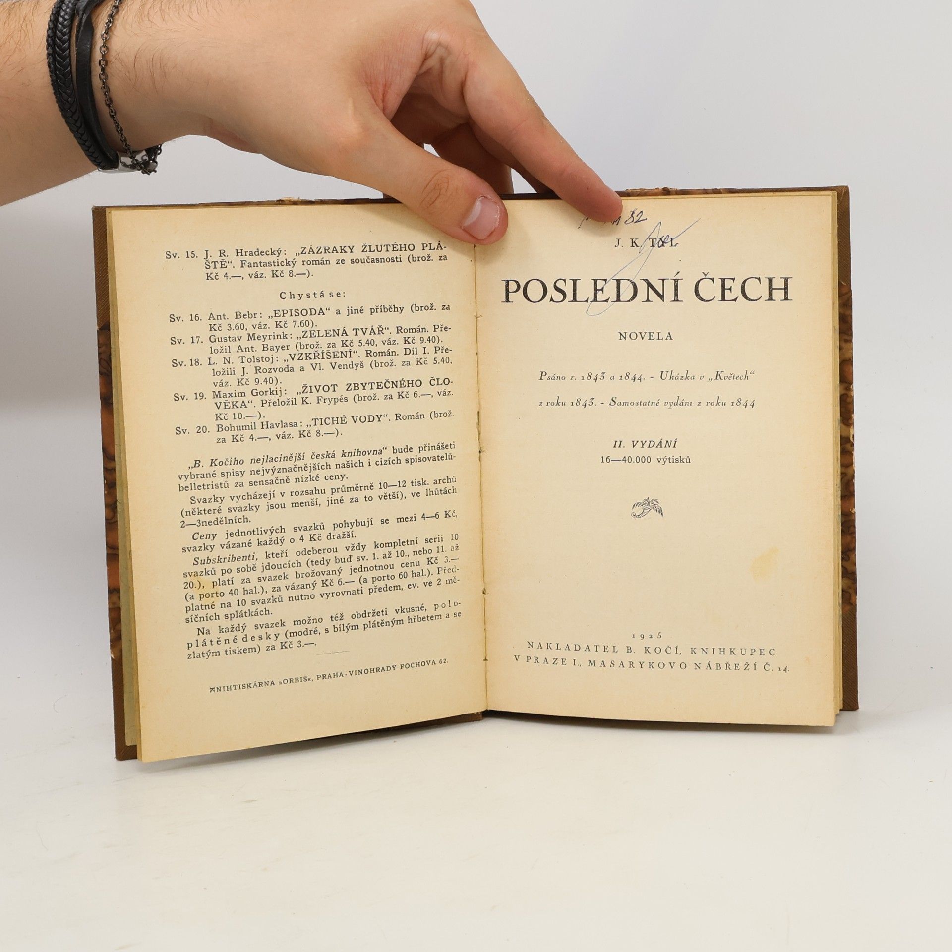 Josef Kajetán Tyl Poslední Čech