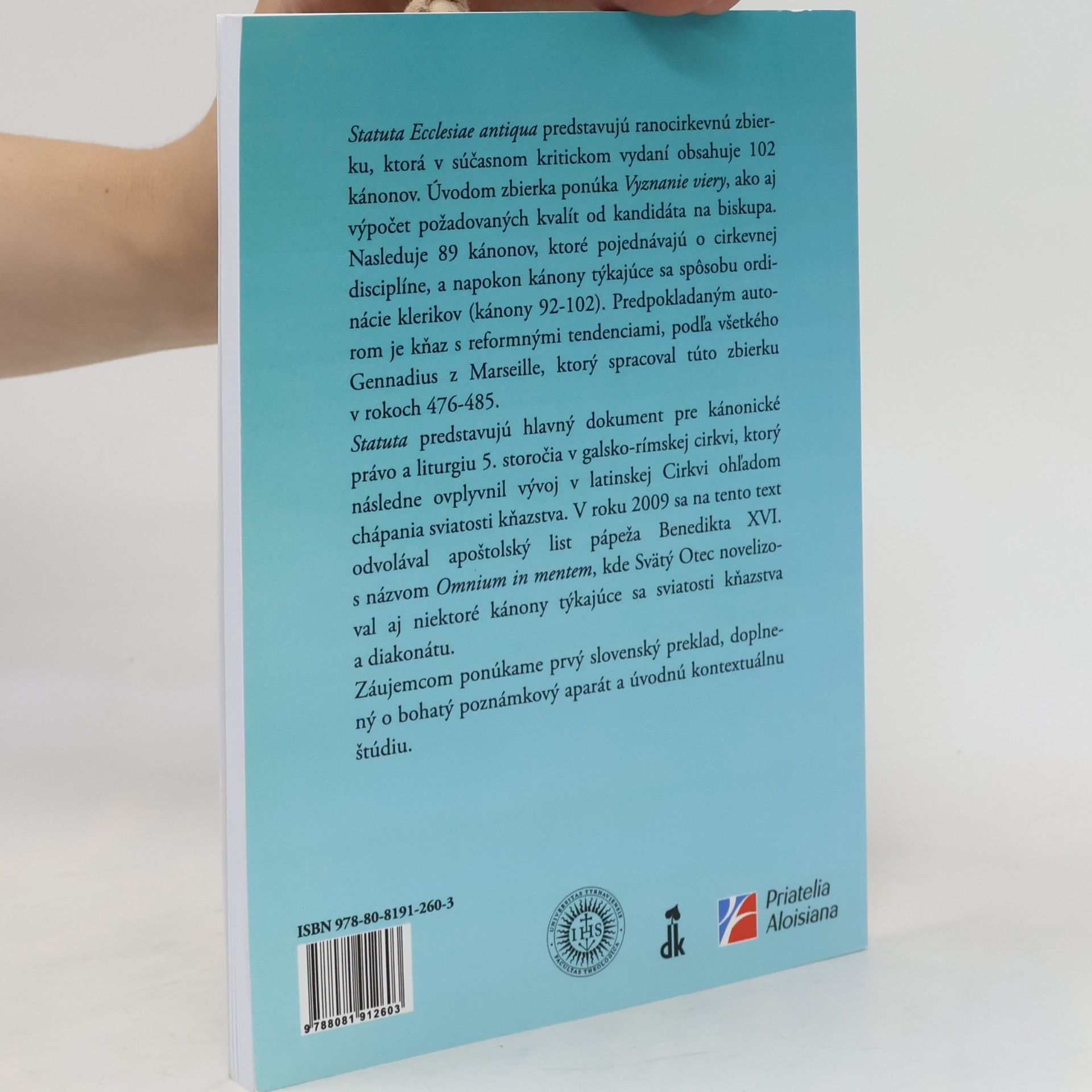 Miloš Lichner Statuta Ecclesiae antiqua