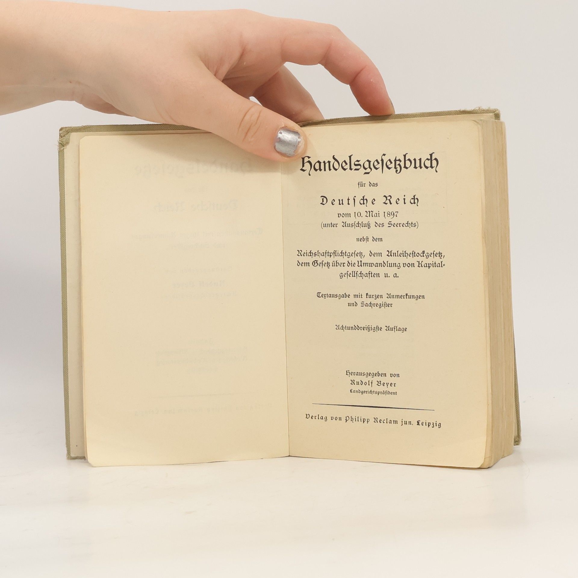 Karl Pannier Handelsgesetzbuch für das Deutsche Reich