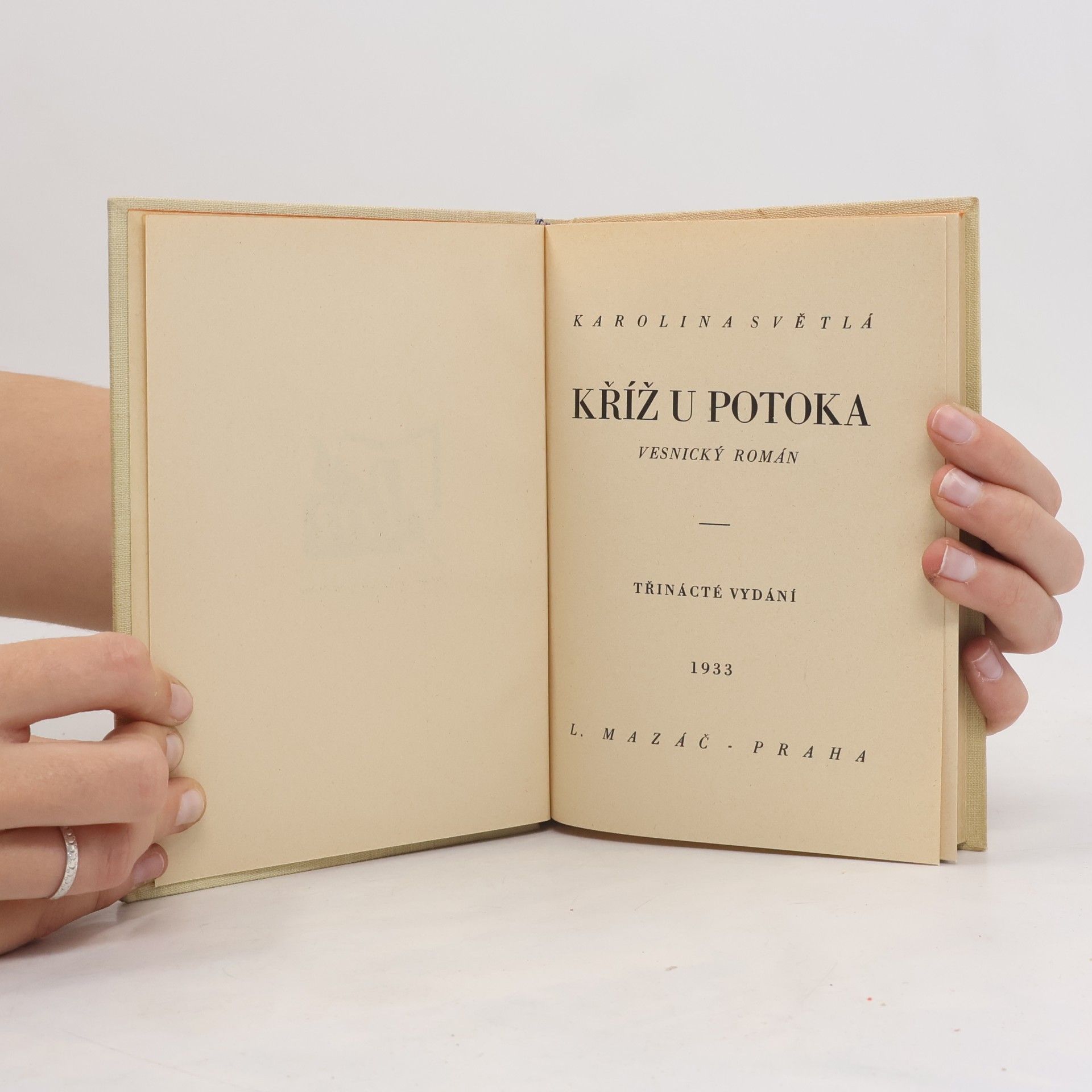 Karolína Světlá Kříž u potoka