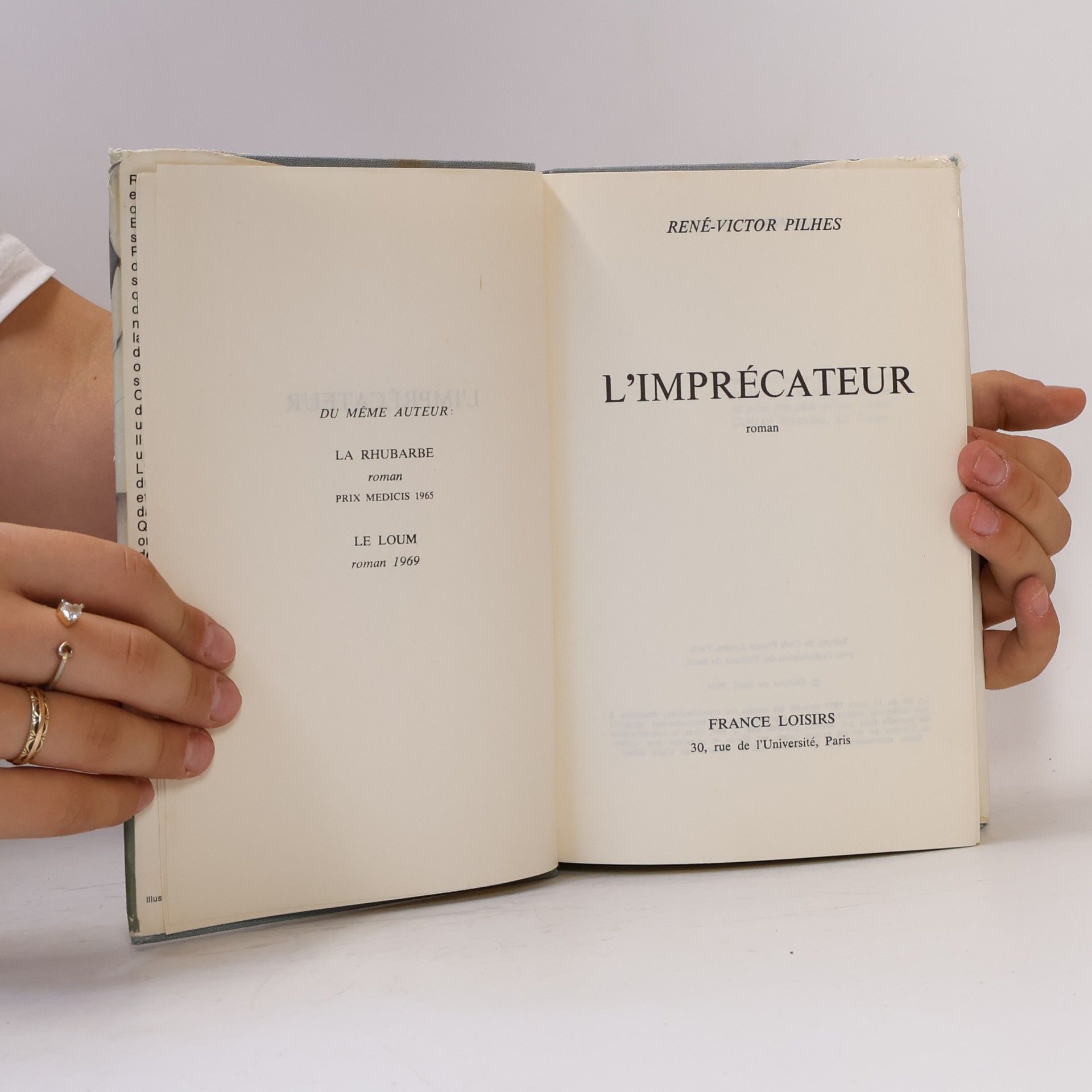 René-Victor Pilhes L'imprécateur