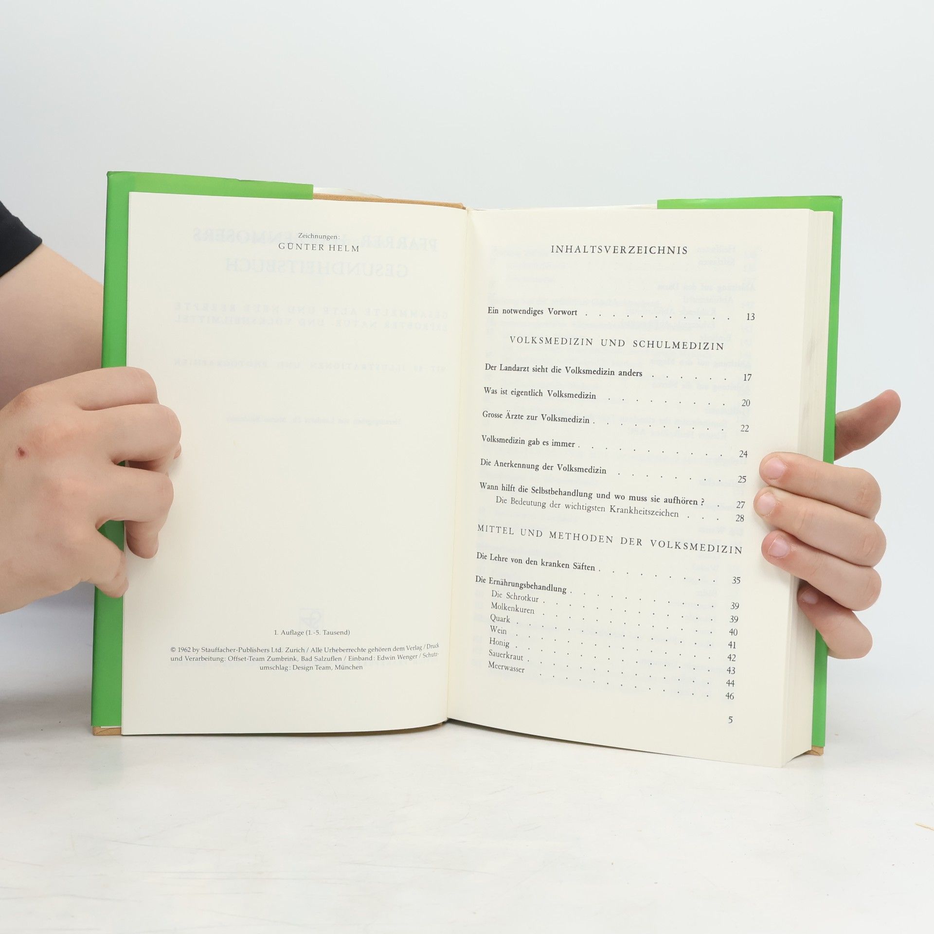 Martin Sandmeier Pfarrer Harzenmoser's Gesundheits Buch
