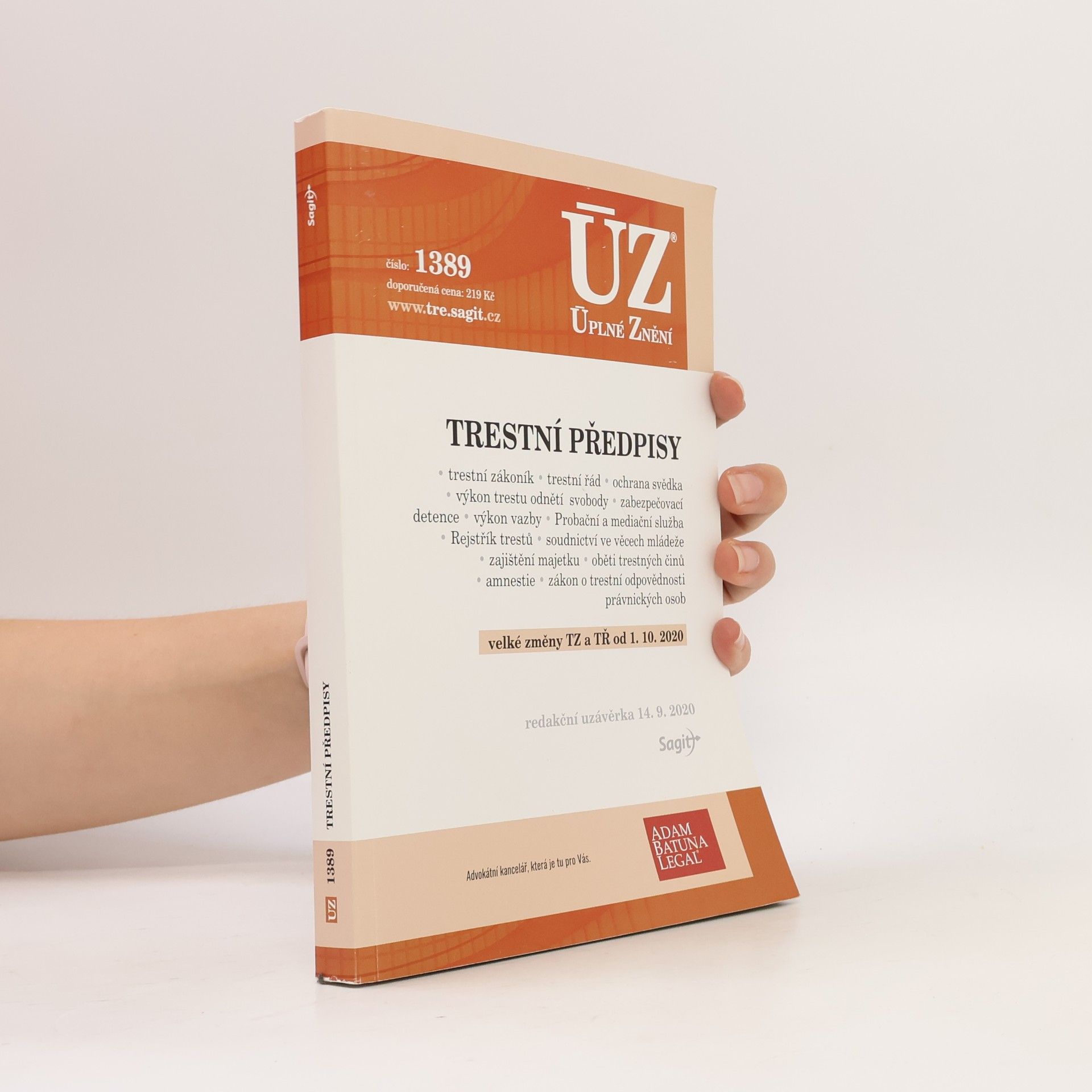 Kolektiv autorů Trestní předpisy [ÚZ 2020 č. 1389]