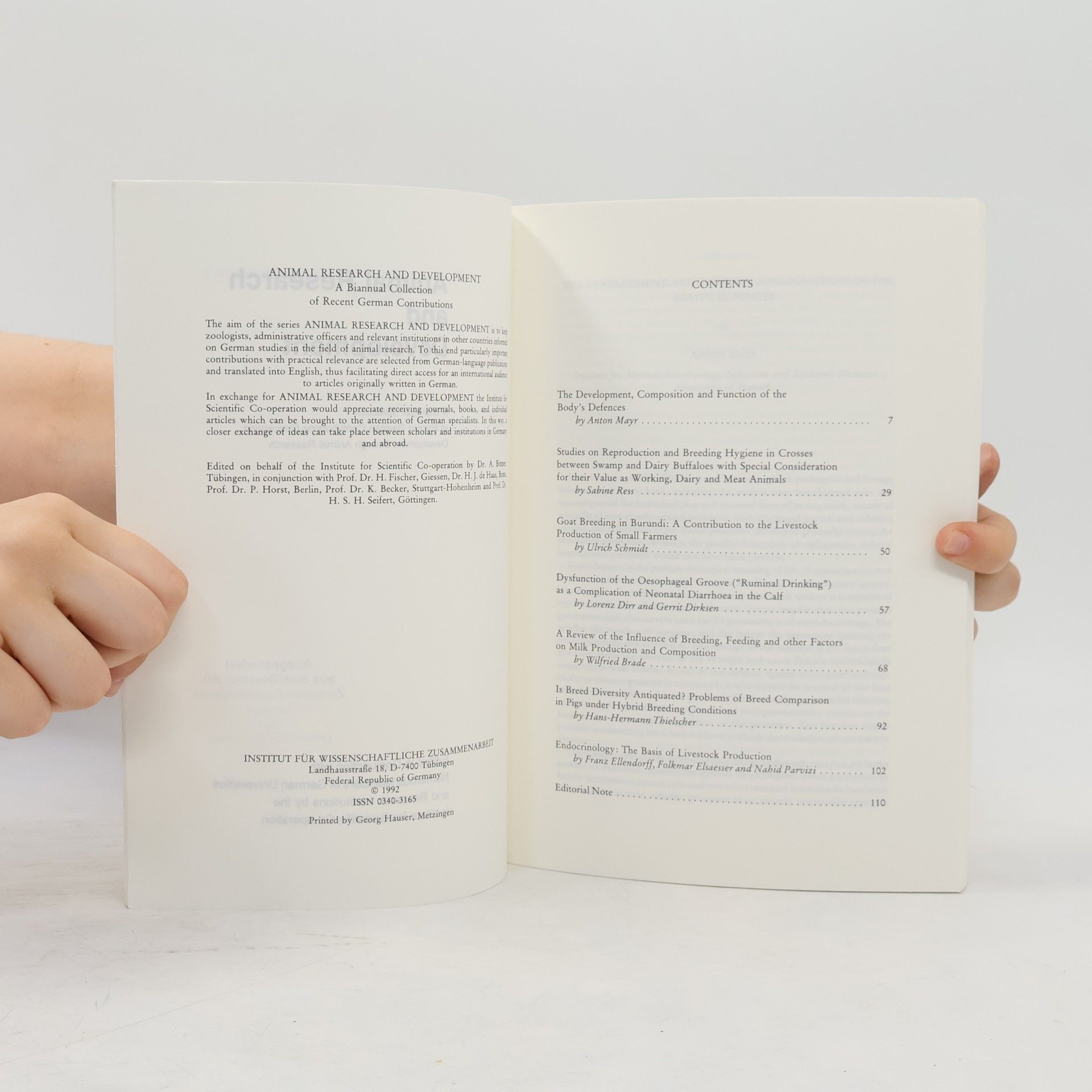 Autorenkollektiv Animal Research and Development. Volume 36