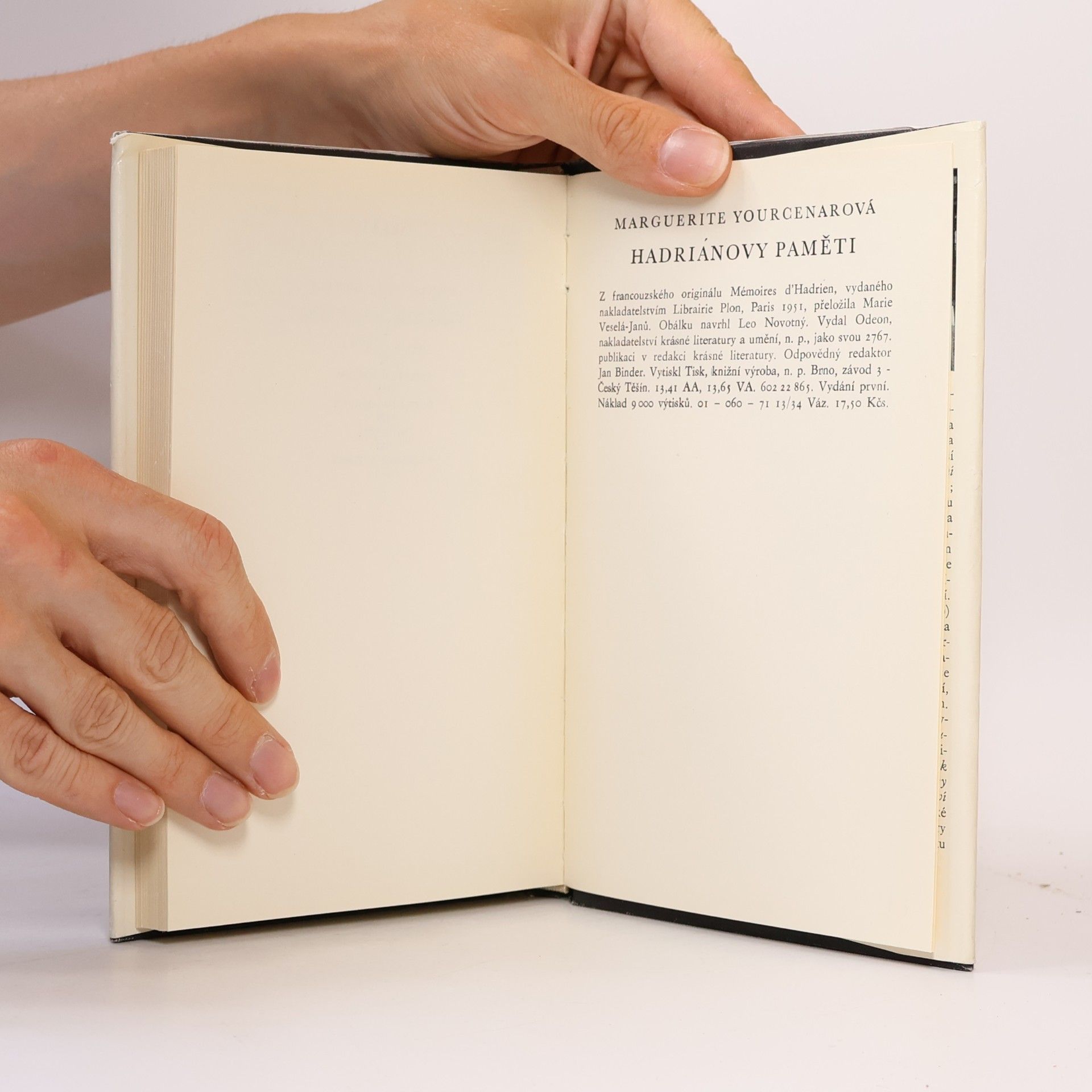 Marguerite Yourcenar Hadriánovy paměti