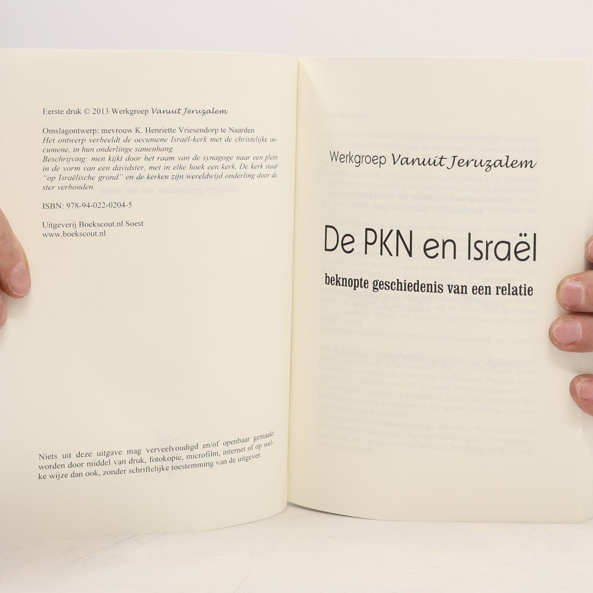 Werkgroep Vanuit Jeruzalem De PKN en Israël