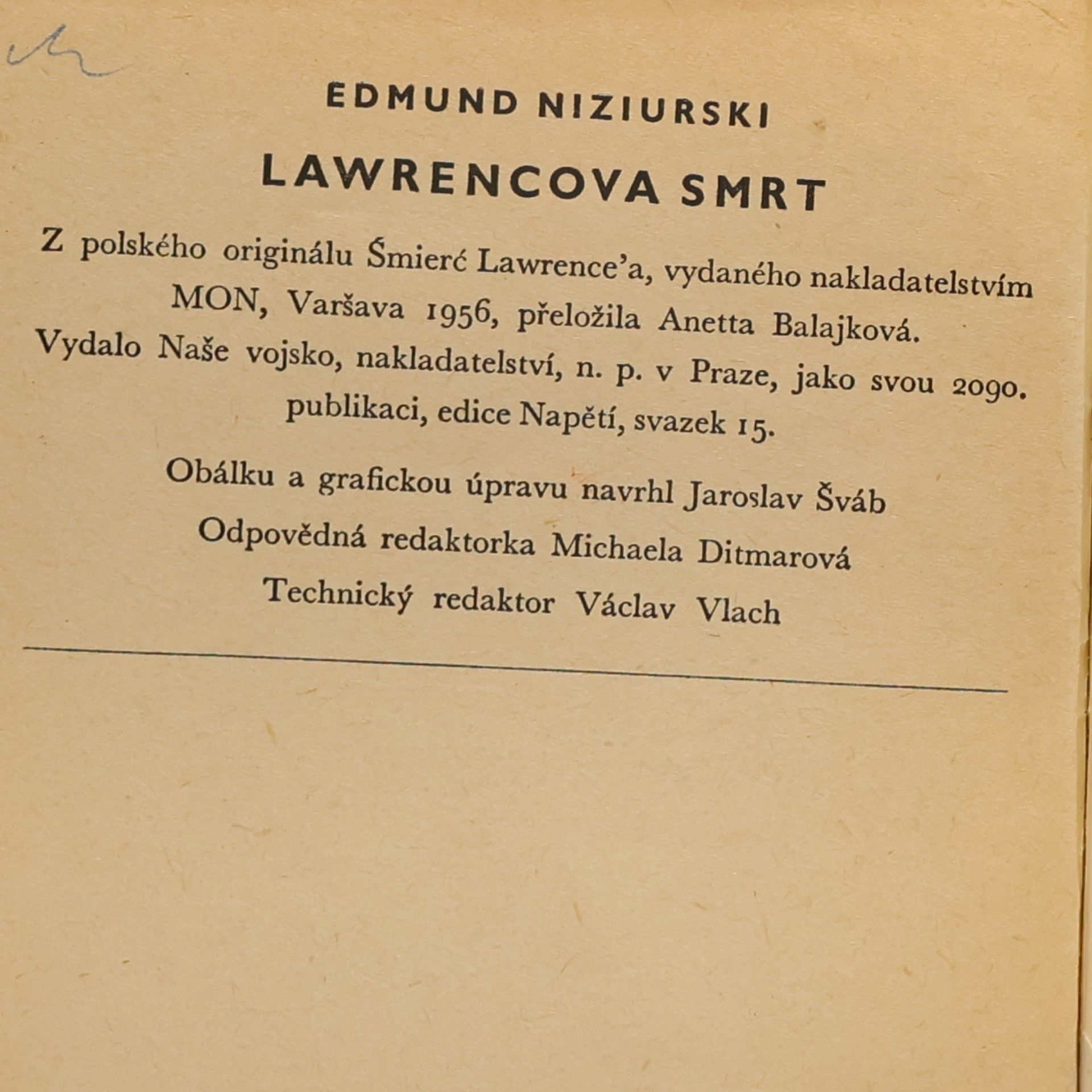 Edmund Niziurski Lawrencova smrt