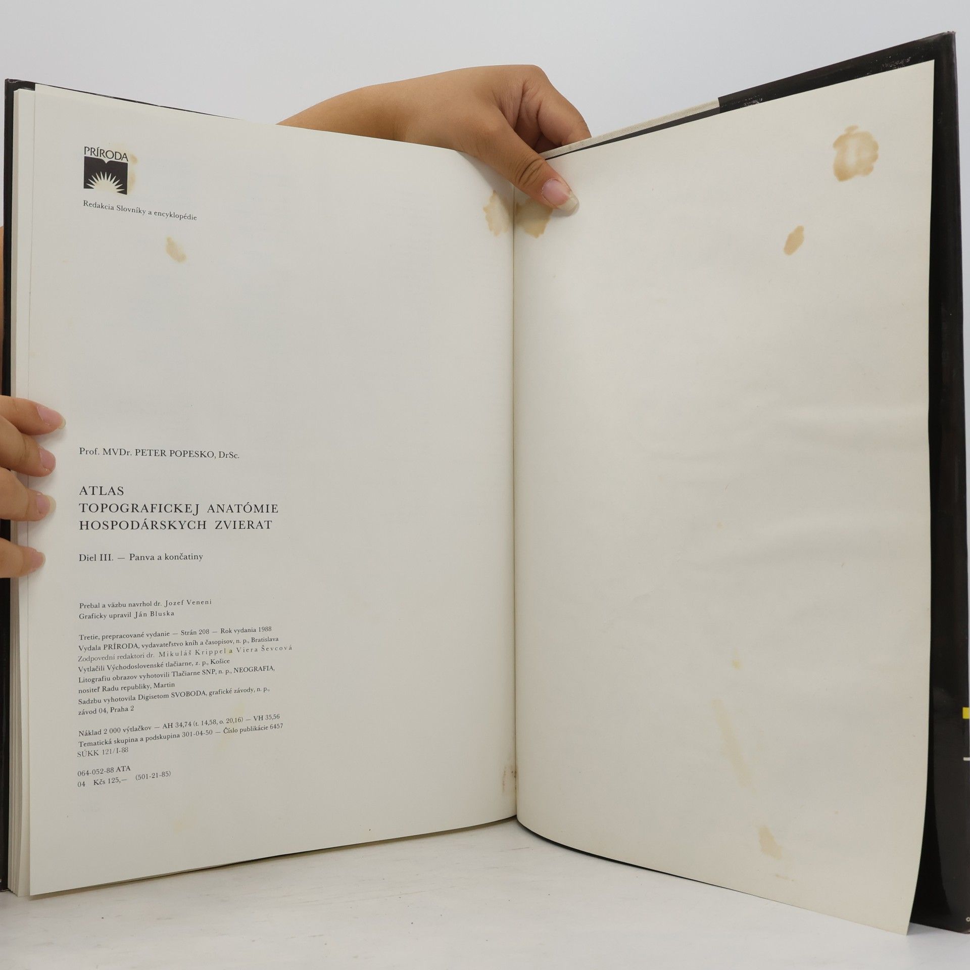 Peter Popesko Atlas topografickej anatómie hospodárskych zvierat : Diel III. - panva a končatiny