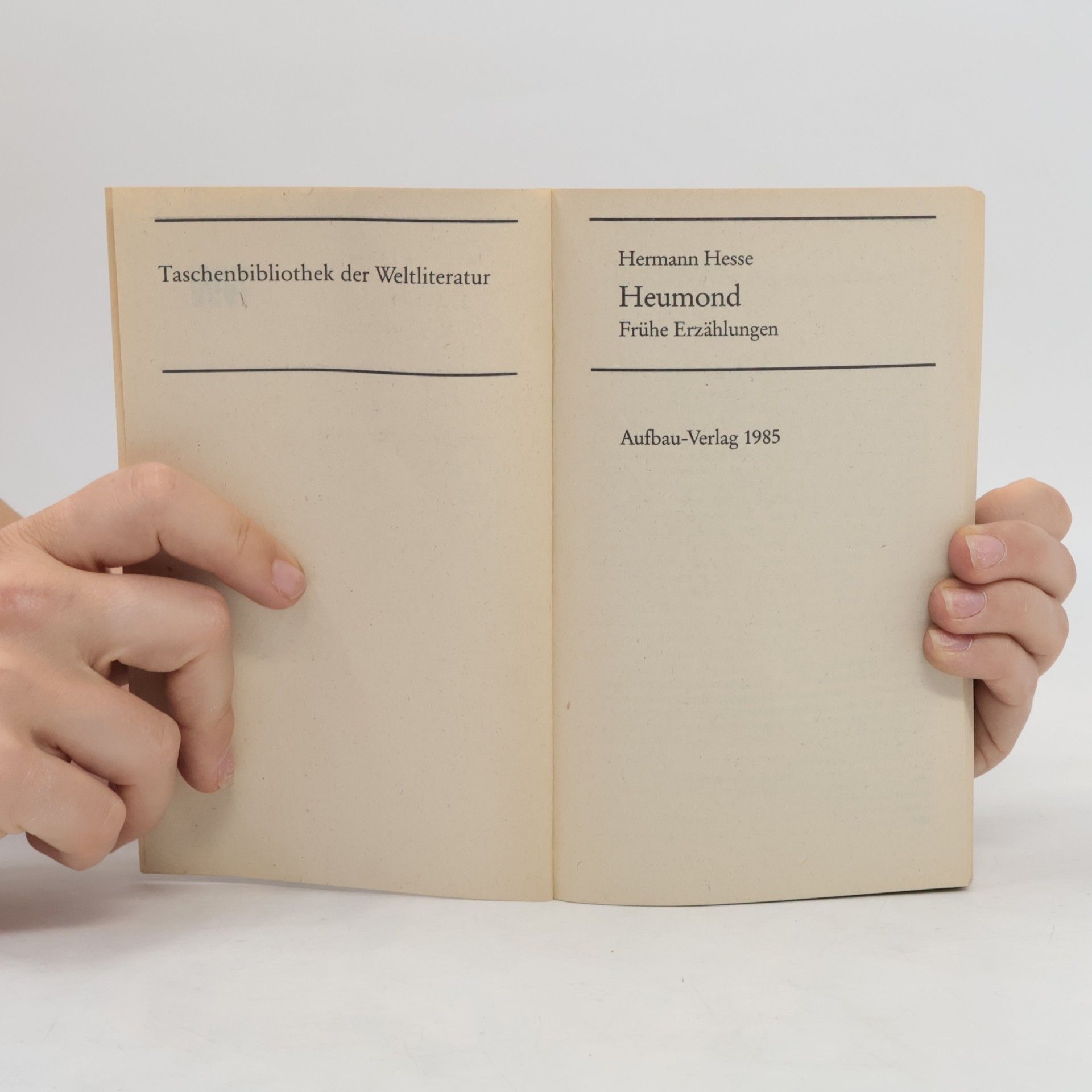 Hermann Hesse Heumond: Frühe Erzählungen