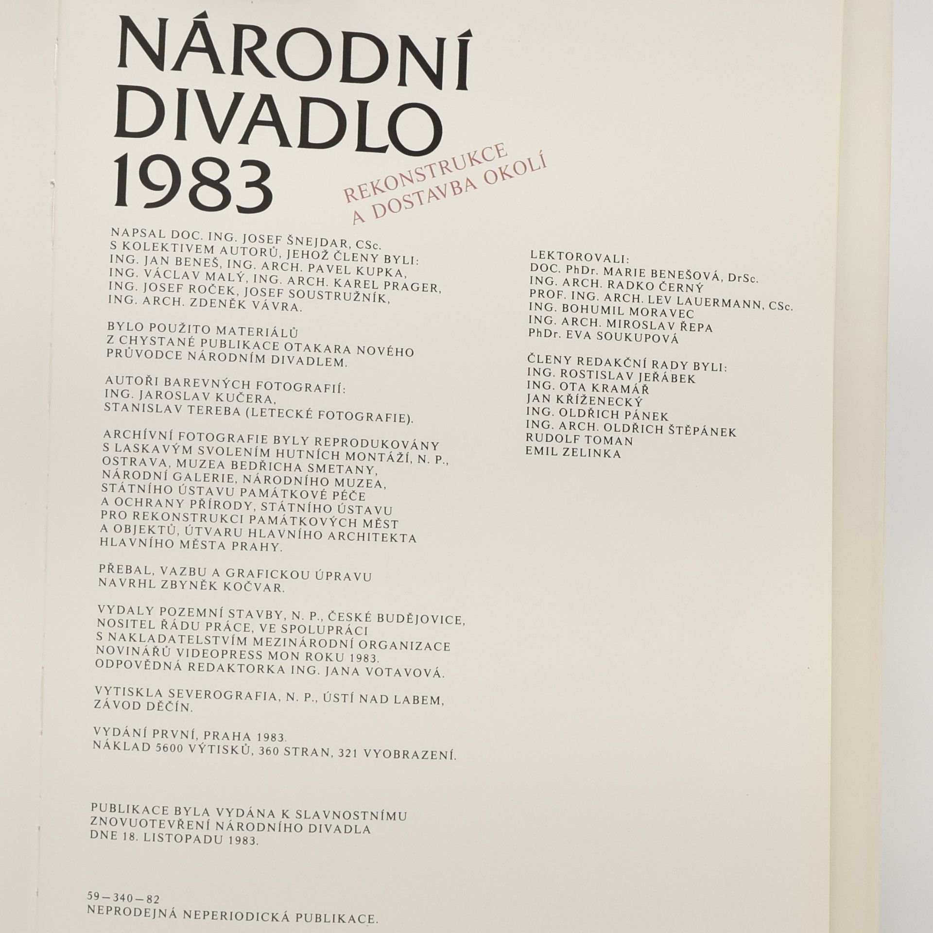 Josef Šnejdar Národní divadlo 1983