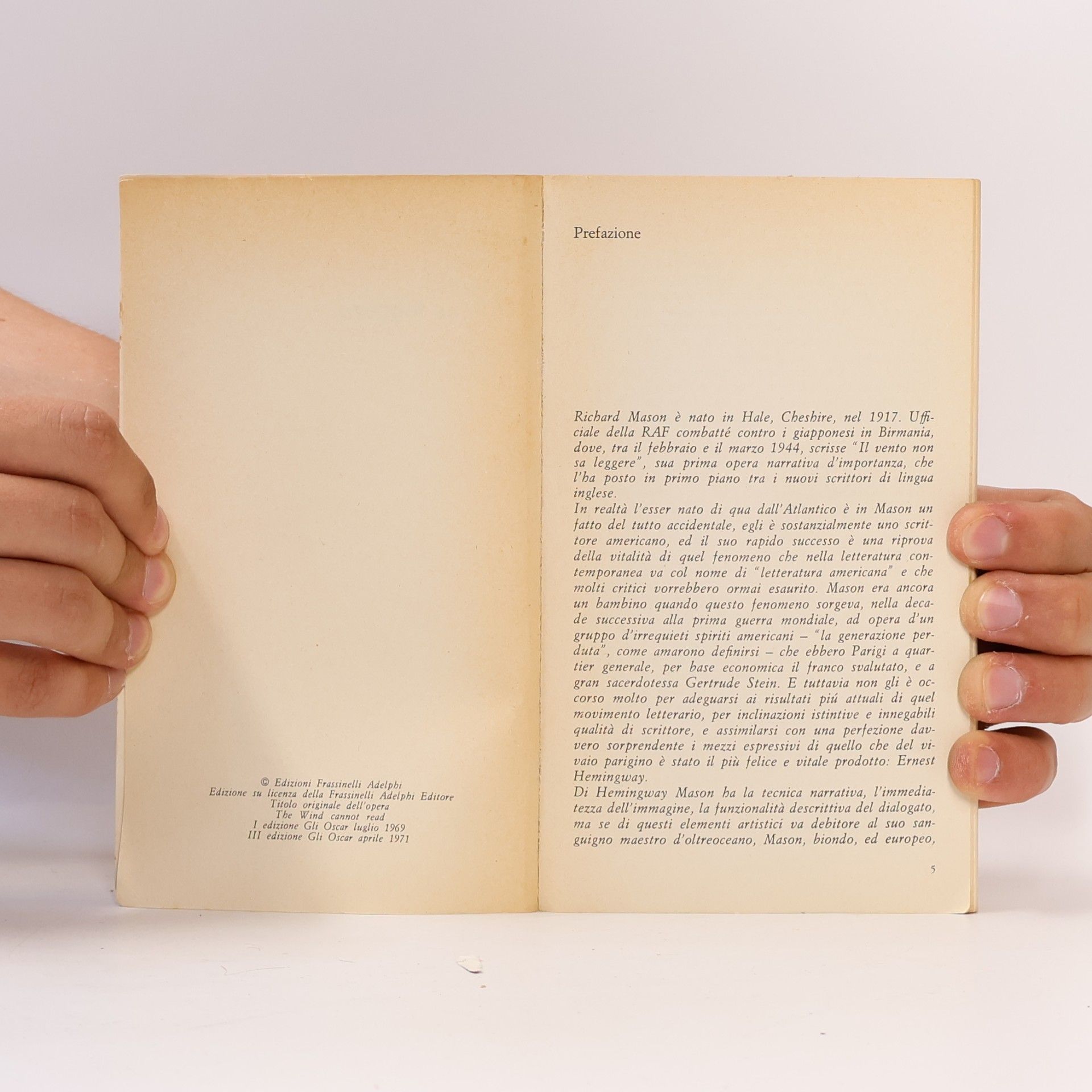 Richard Mason Il vento non sa leggere