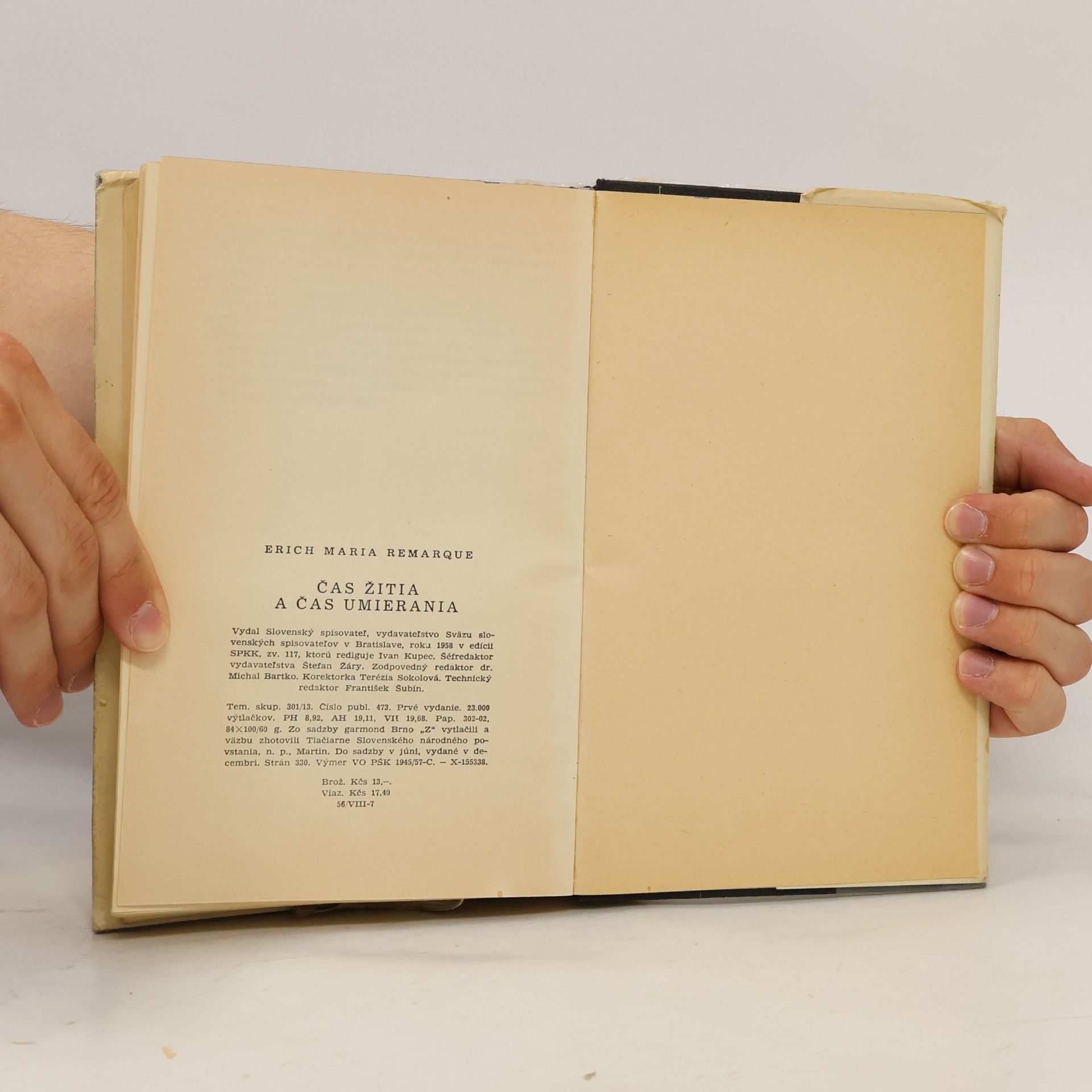Erich Maria Remarque Čas žitia a čas umierania