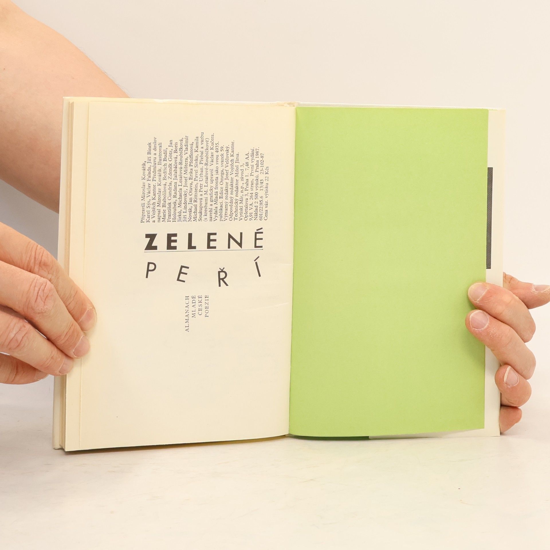 Miroslav Kovářík Zelené peří almanach mladé české poezie