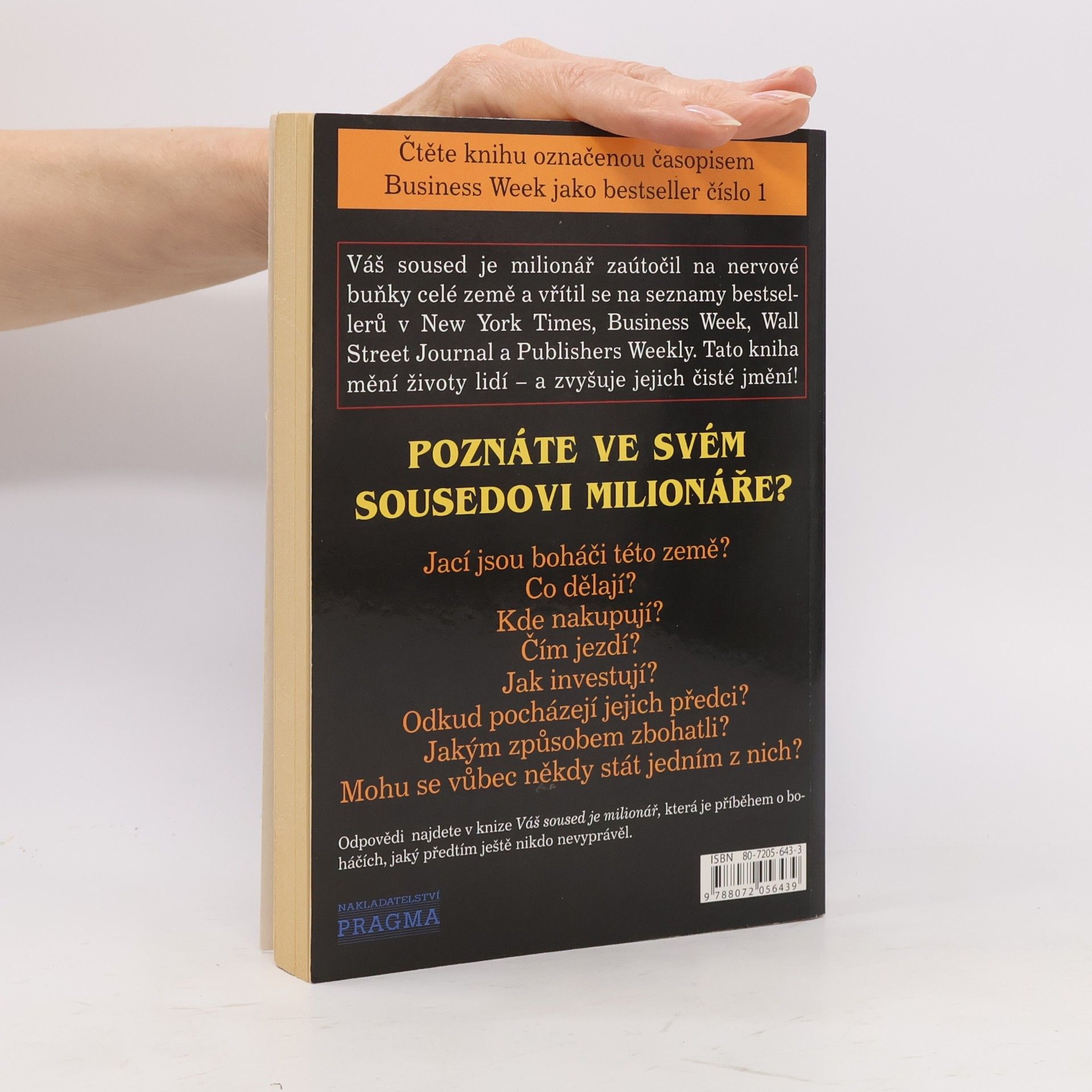 Thomas J. Stanley Váš soused je milionář. Tajemství amerických boháčů