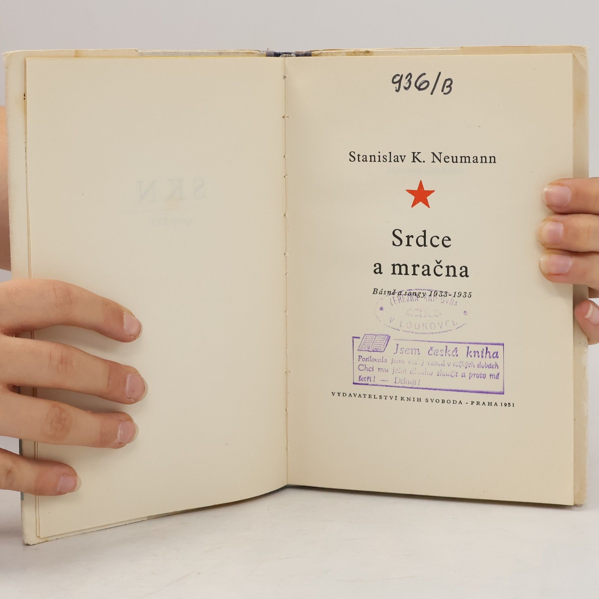 Stanislav Kostka Neumann Srdce a mračna : básně a songy 1933-1935