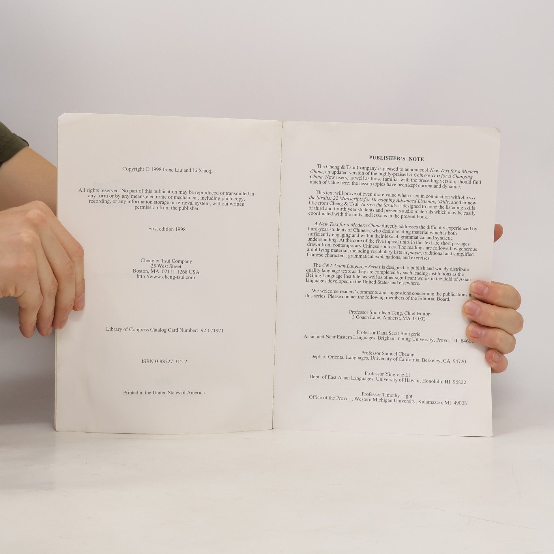 Irene Liu C & T Asian Language Series: A New Text for Modern China