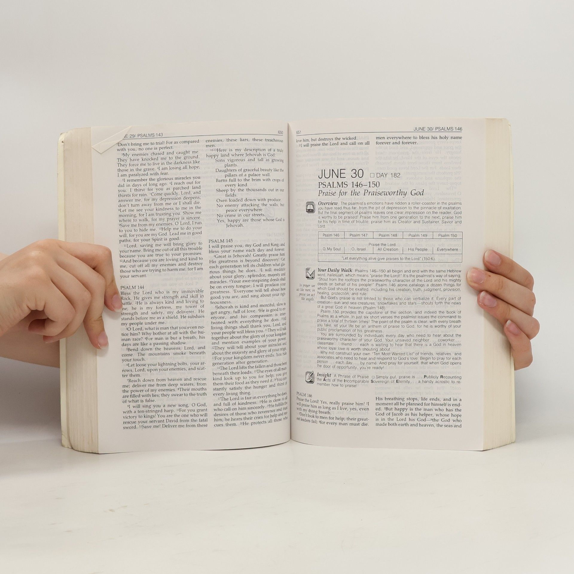 Bruce Wilkinson The Living Bible: The Daily Walk Bible With 365 Devotional Helps to Guide You Through the Bible in One Year