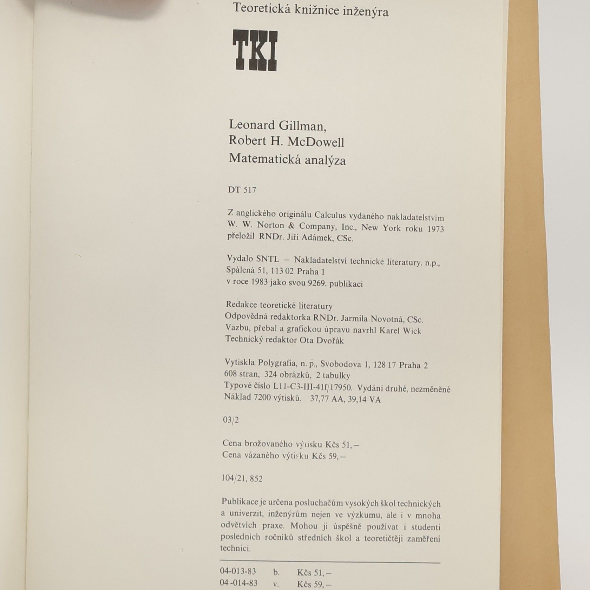 Leonard Gillman Matematická analýza