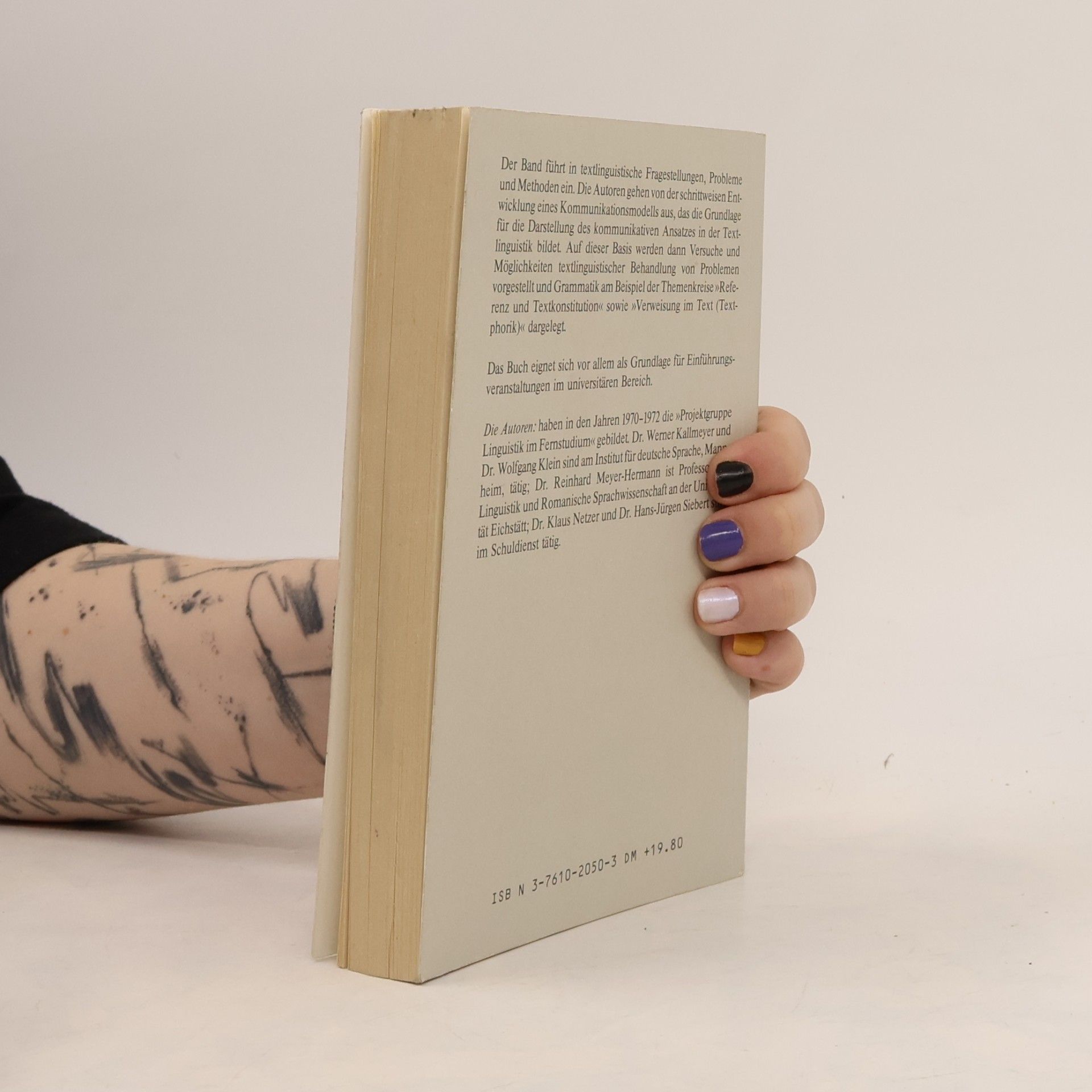 Werner Kallmeyer Lektürekolleg zur Textlinguistik Band 1. Einführung