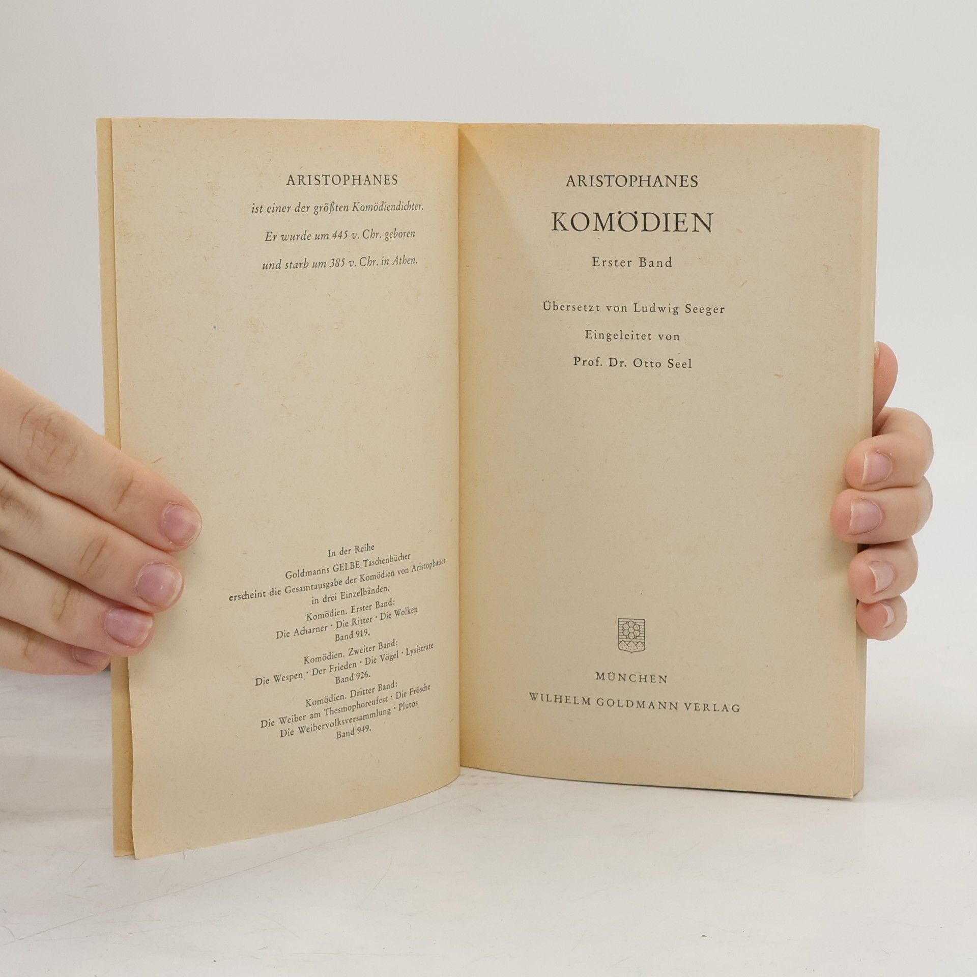 Aristophanes Komödien I