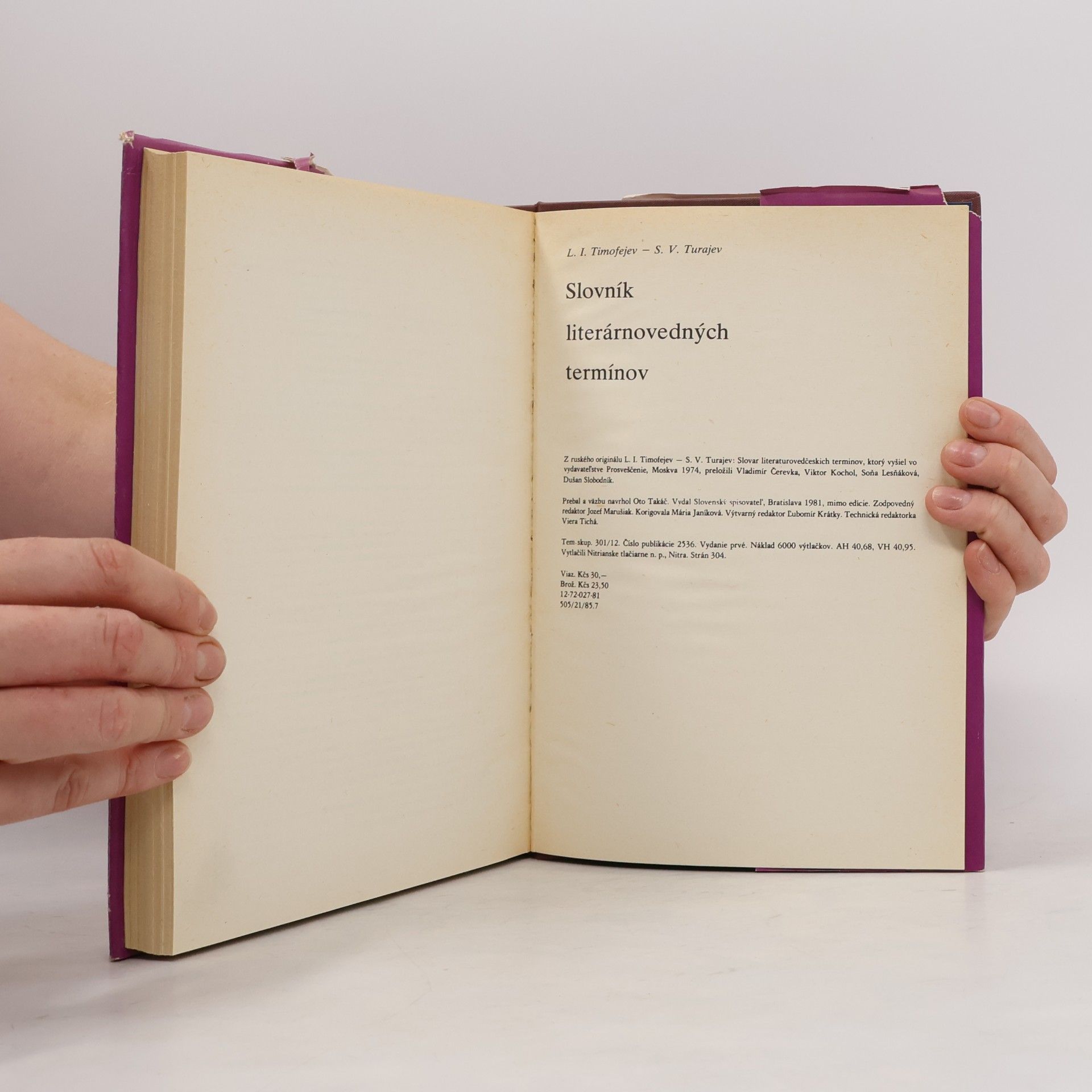 Kolektiv autorů Slovník literárnovedných termínov