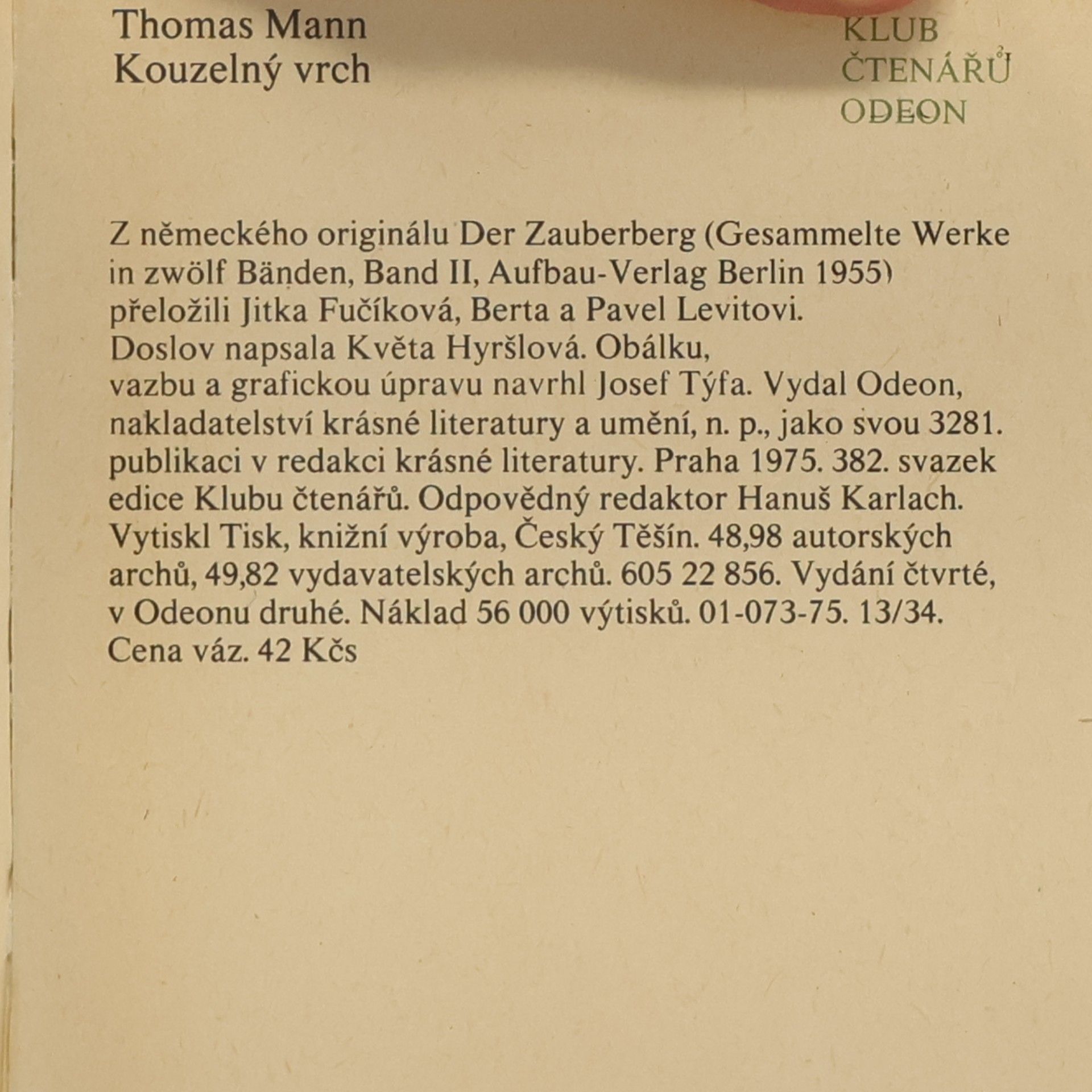 Thomas Mann Kouzelný vrch