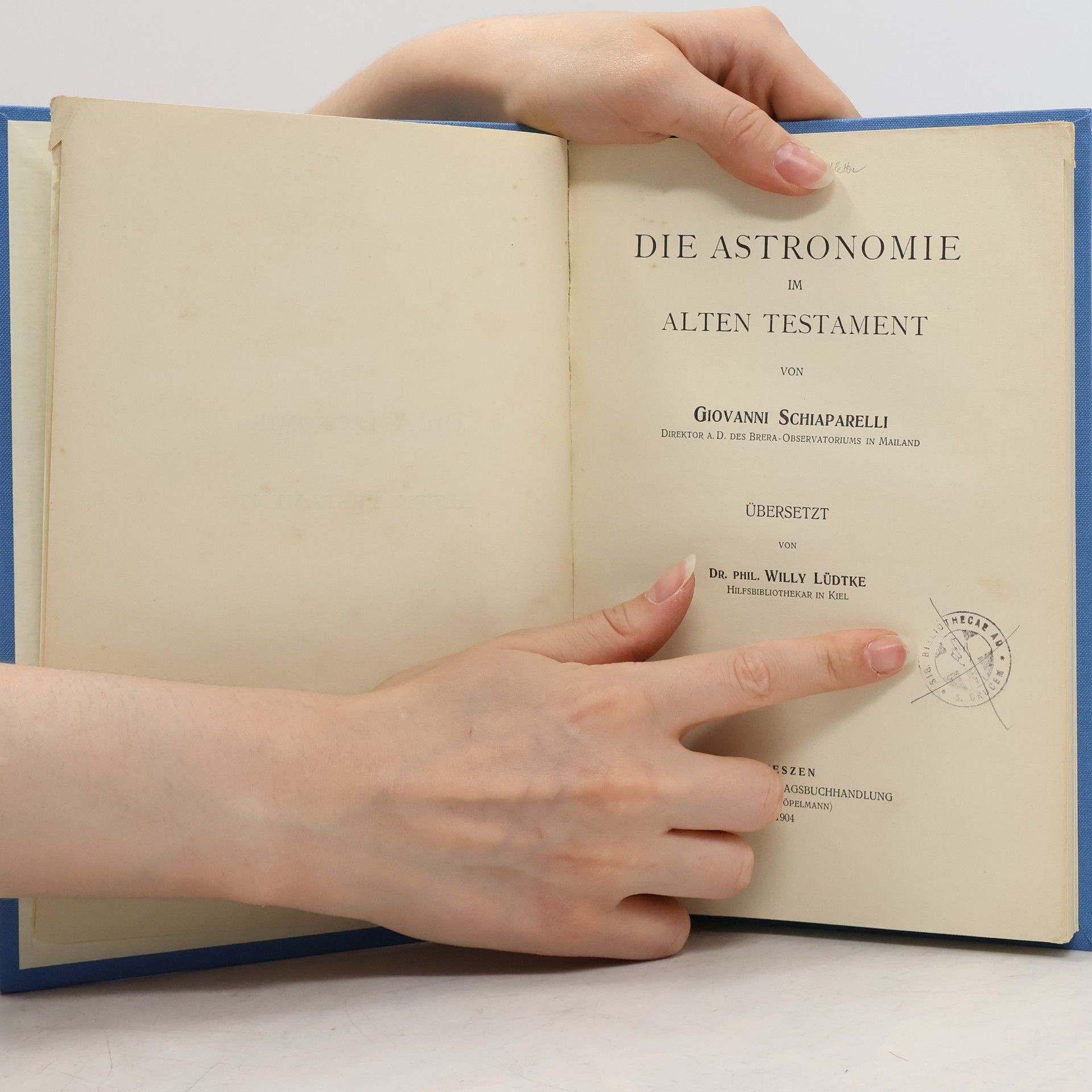 Giovanni Schiaparelli Die Astronomie im Alten Testament