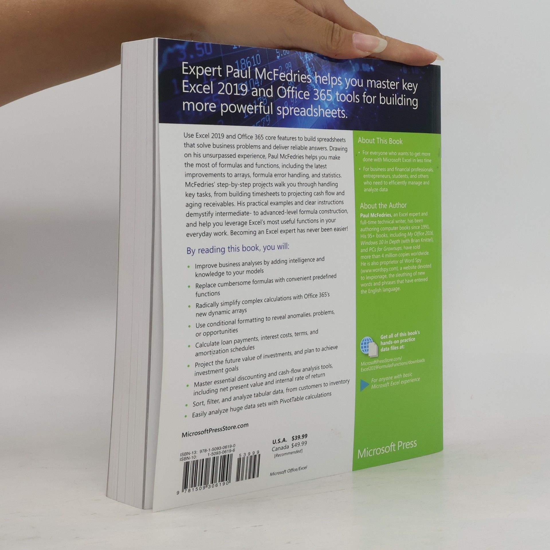 Paul McFedries Microsoft Excel 2019 Formulas and Functions