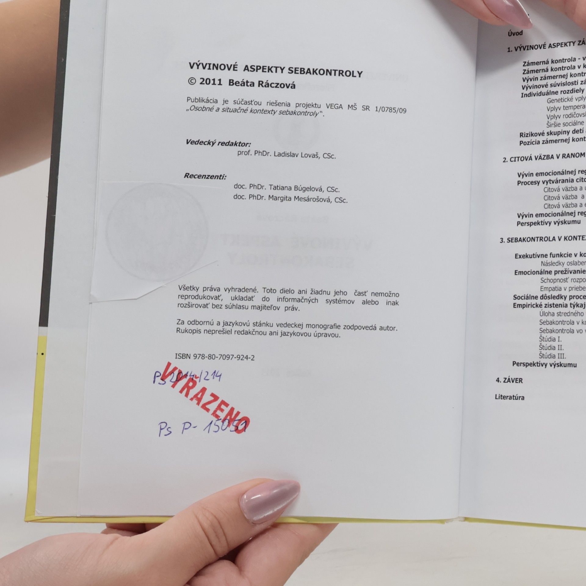 Beáta Ráczová Vývojové Aspekty Sebakontroly