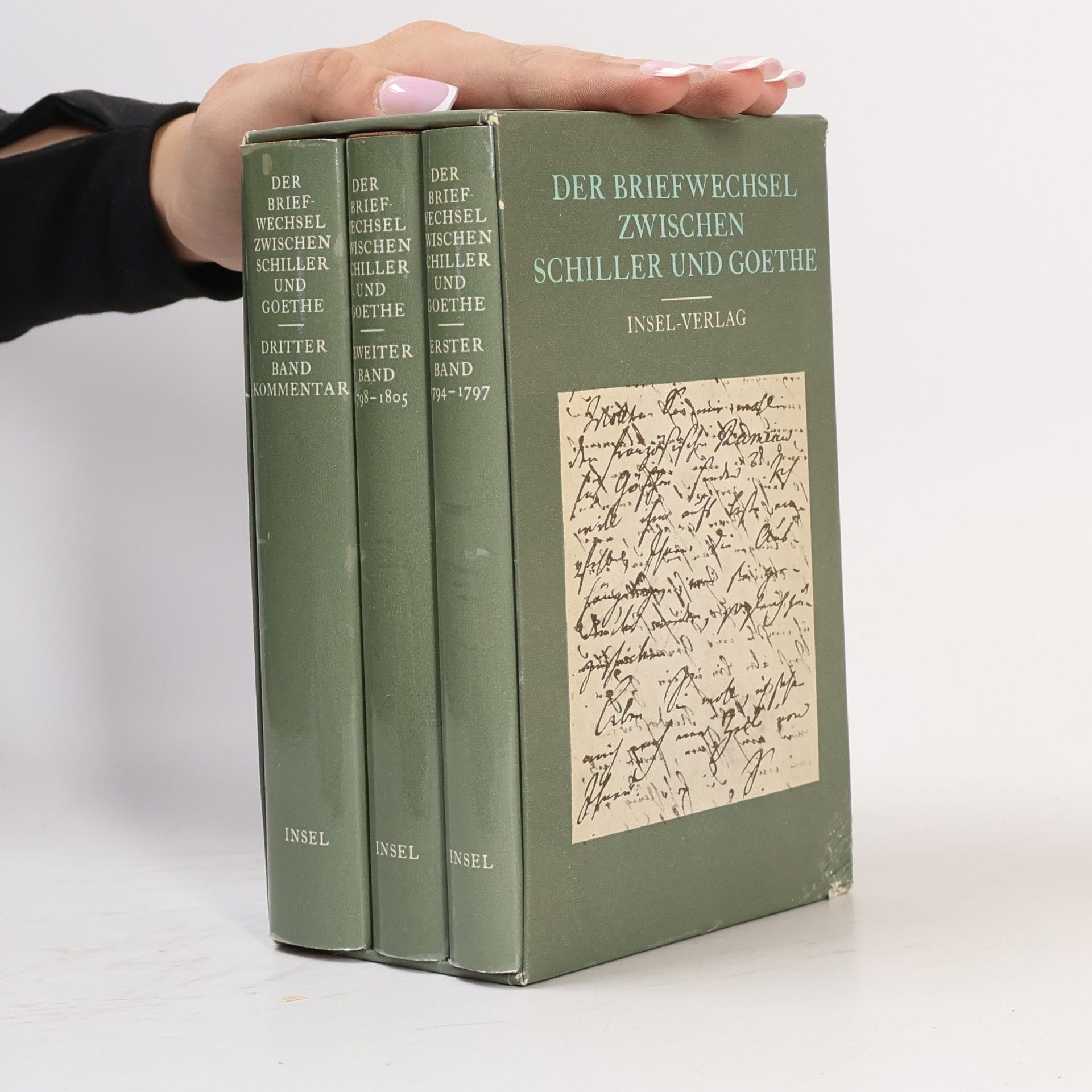 Friedrich Schiller Der Briefwechsel zwischen Schiller und Goethe, box 1-3