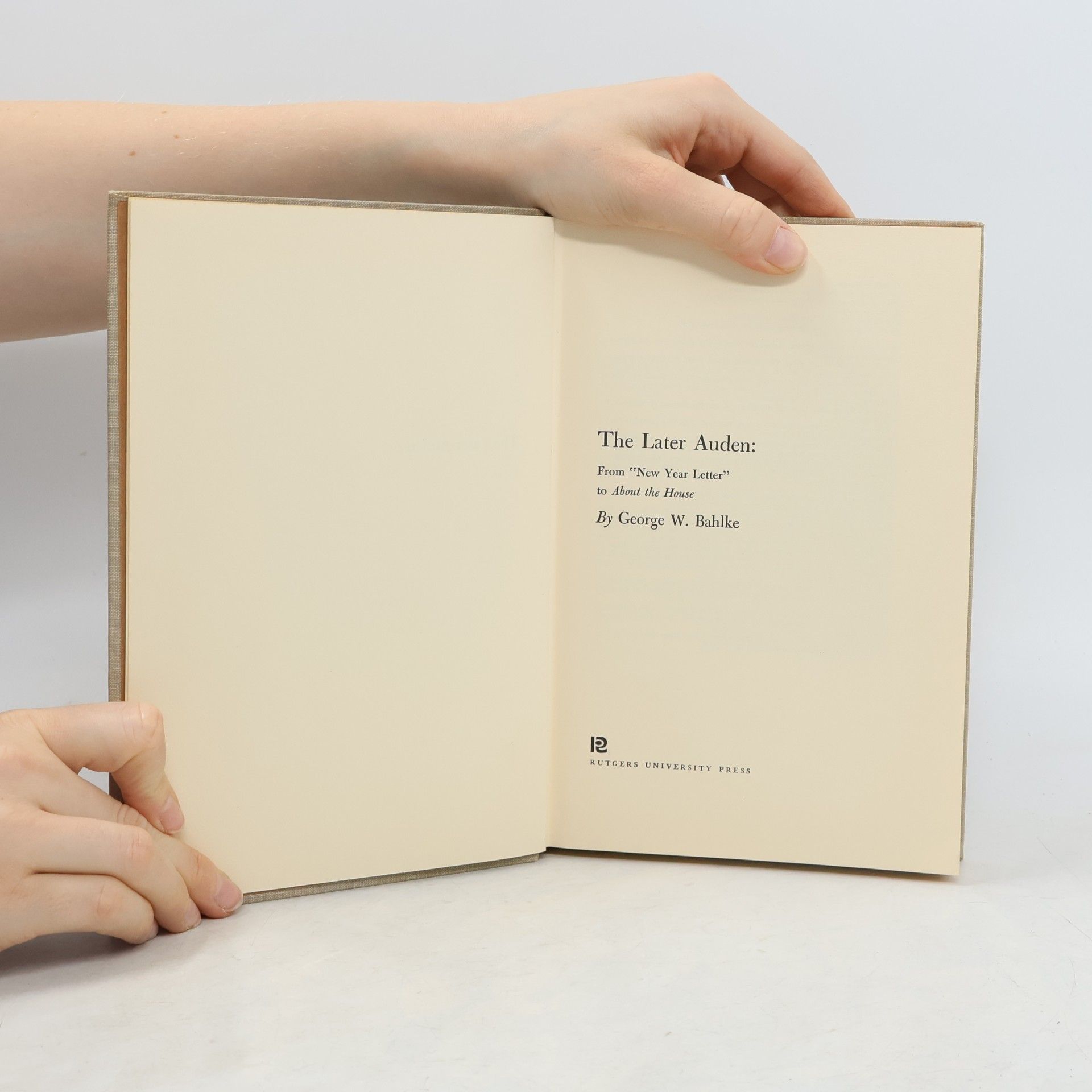 George W. Bahlke The Later Auden