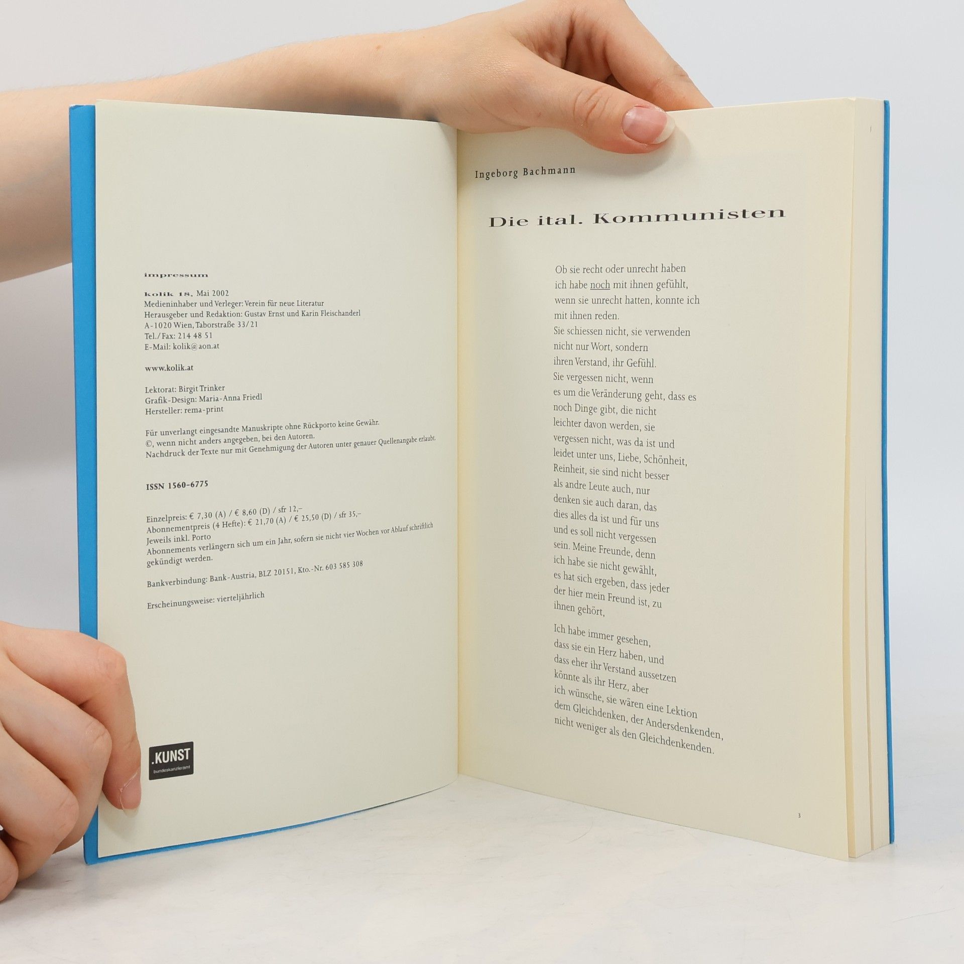 Autorenkollektiv Kolik 18. Zeitschrift für Literatur