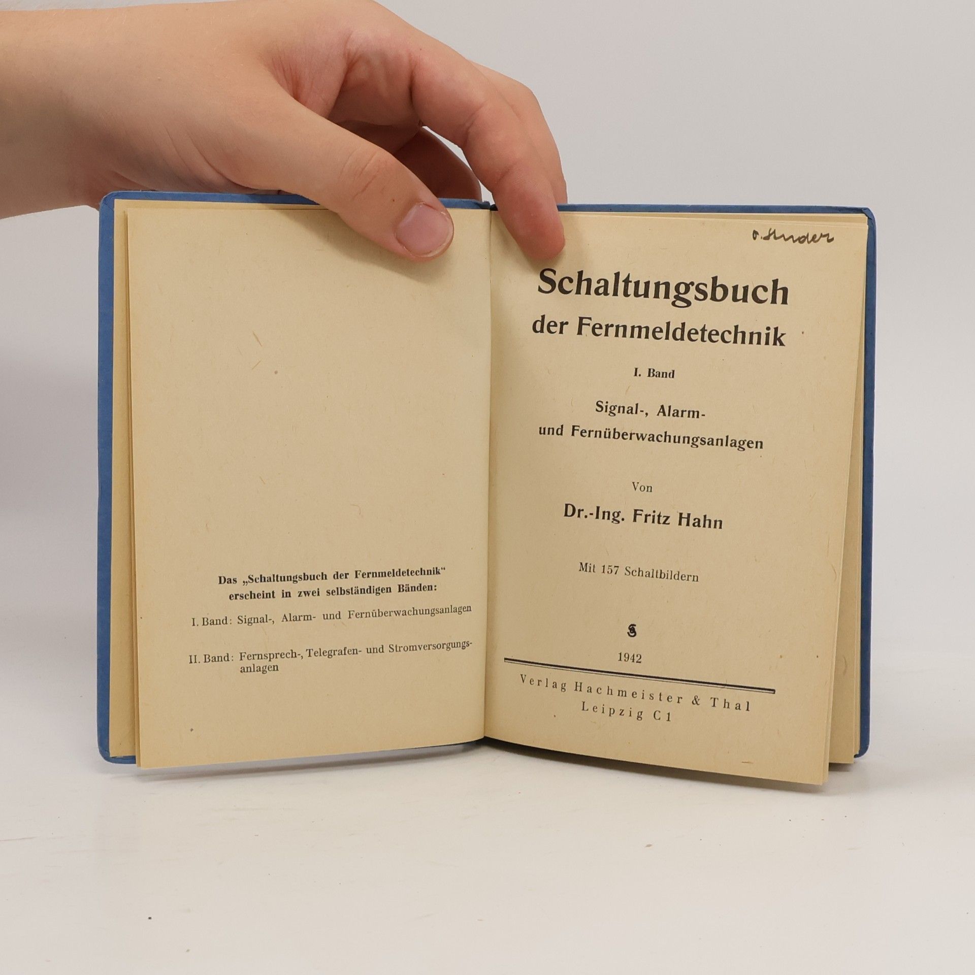 Fritz Hahn Schaltungsbuch der fernmeldetechnik I.