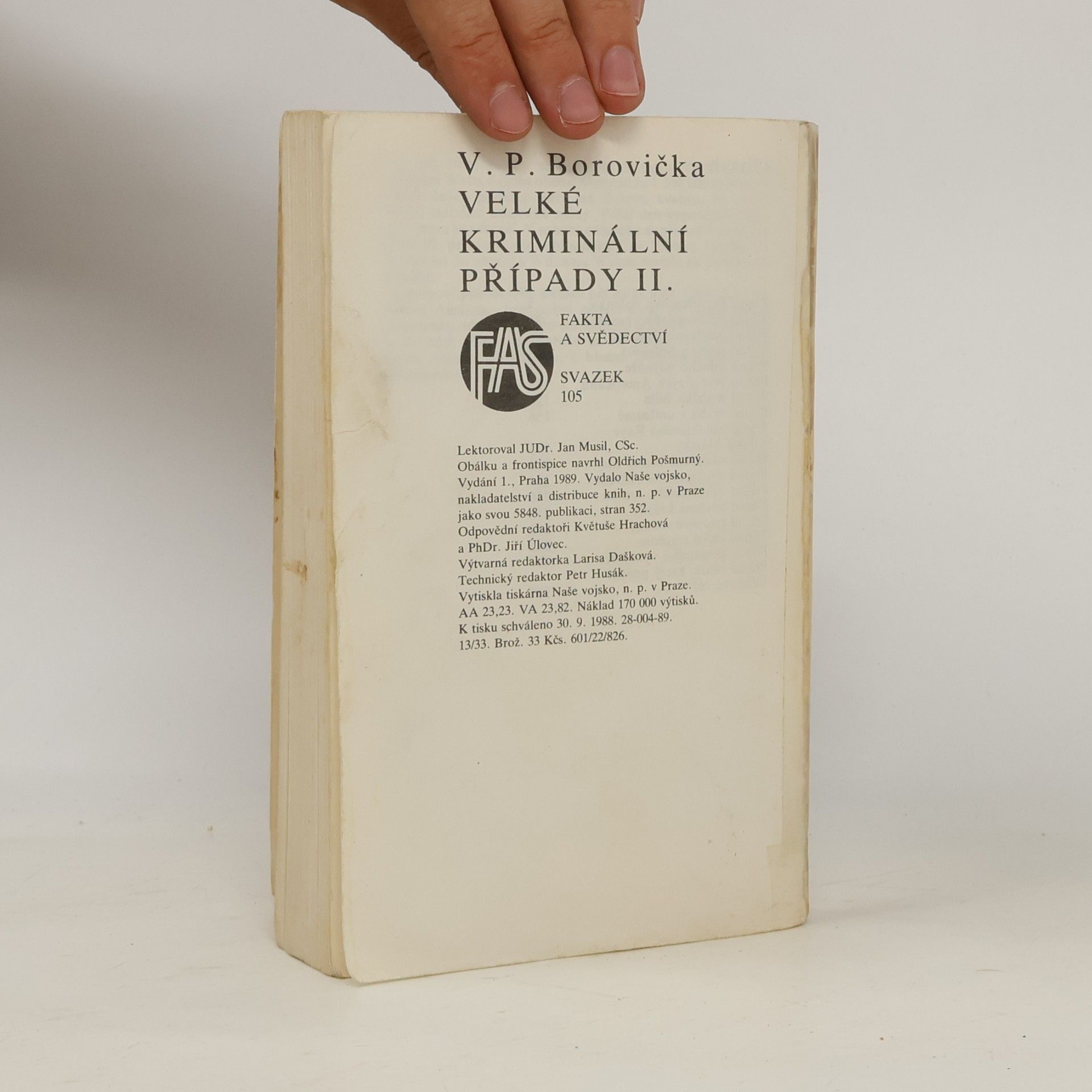 Václav Pavel Borovička Velké kriminální případy II.