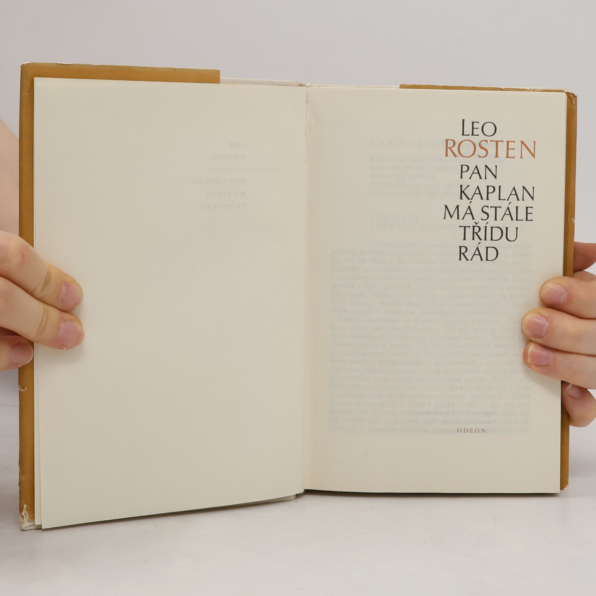 Leo Rosten Pan Kaplan má stále třídu rád