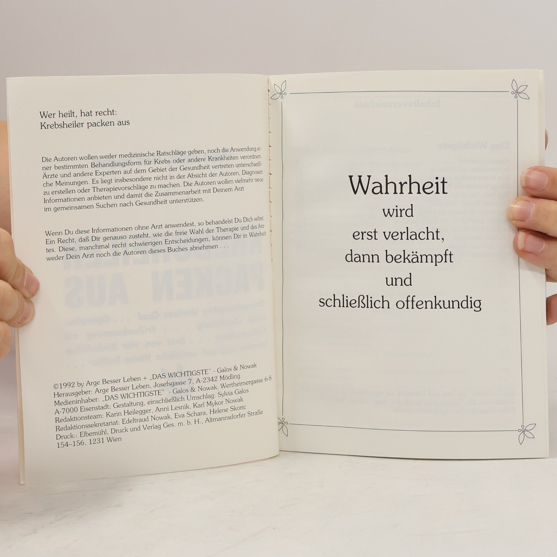Autorenkollektiv Krebsheiler packen aus