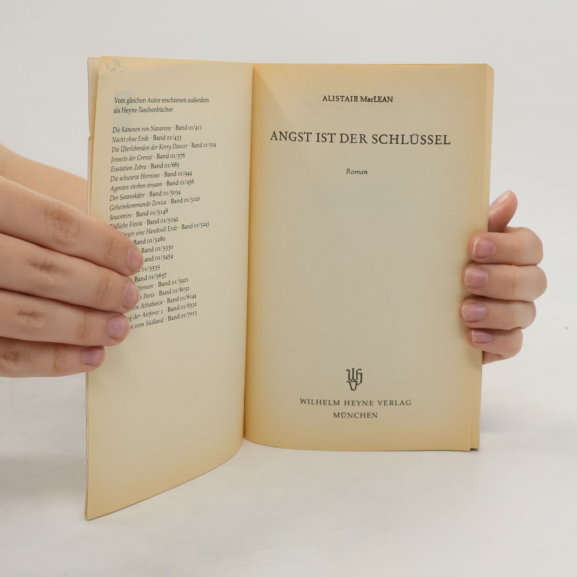 Alistair MacLean Angst ist der Schlüssel