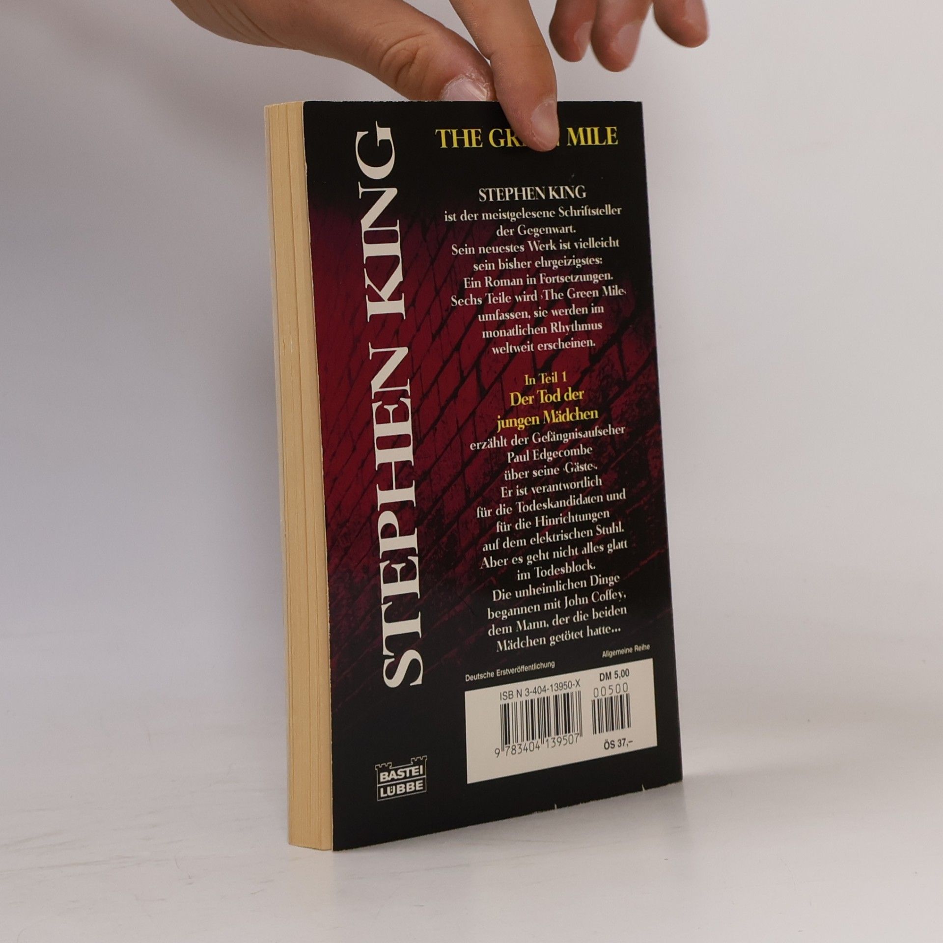 Stephen King The Green Mile, Teil 1: Der Tod Der Jungen Madchen