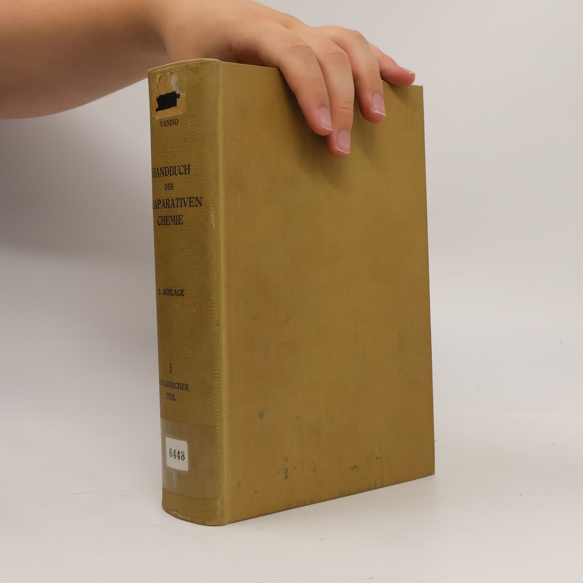 Handbuch der präparativen Chemie I. Band