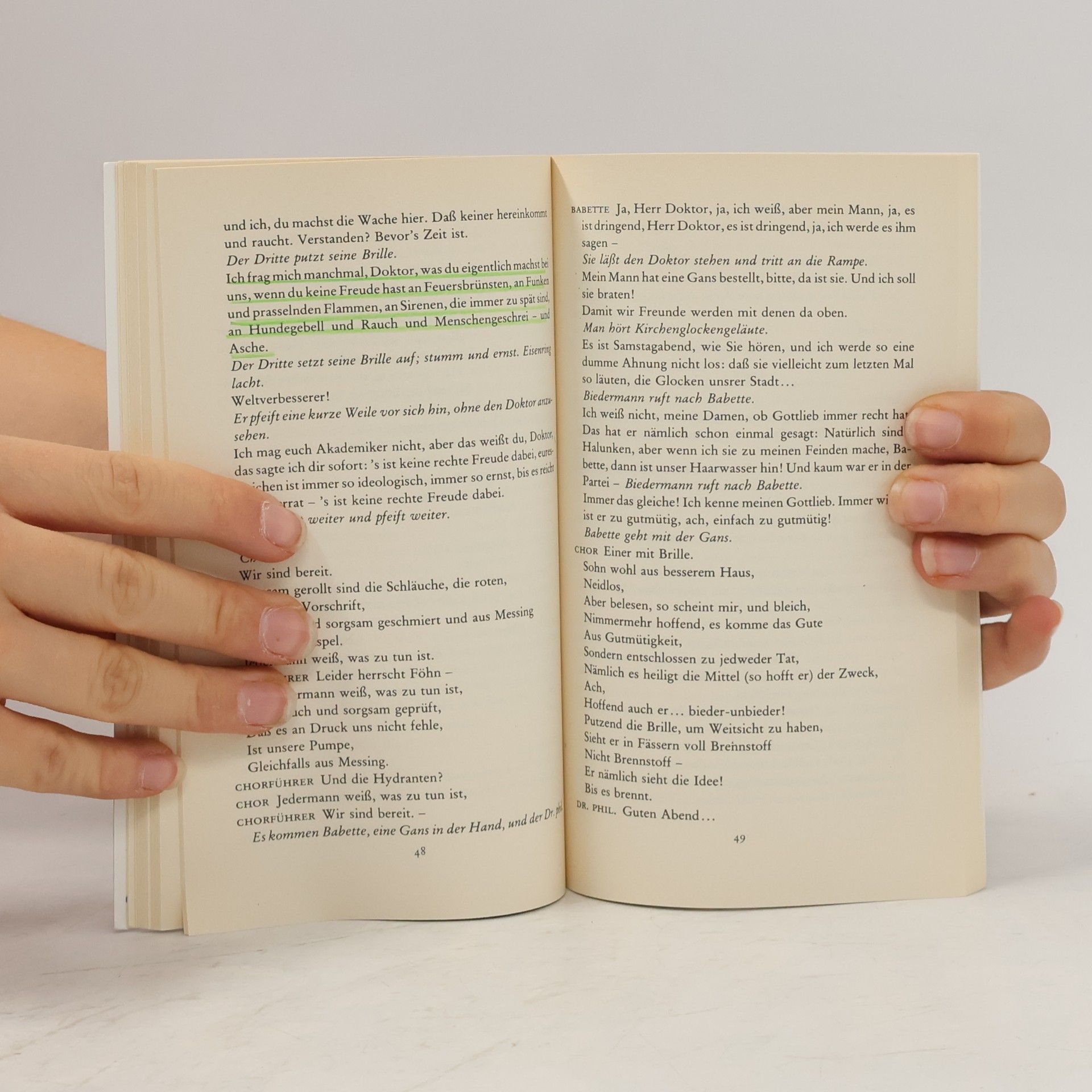 Max Frisch Biedermann und die Brandstifter