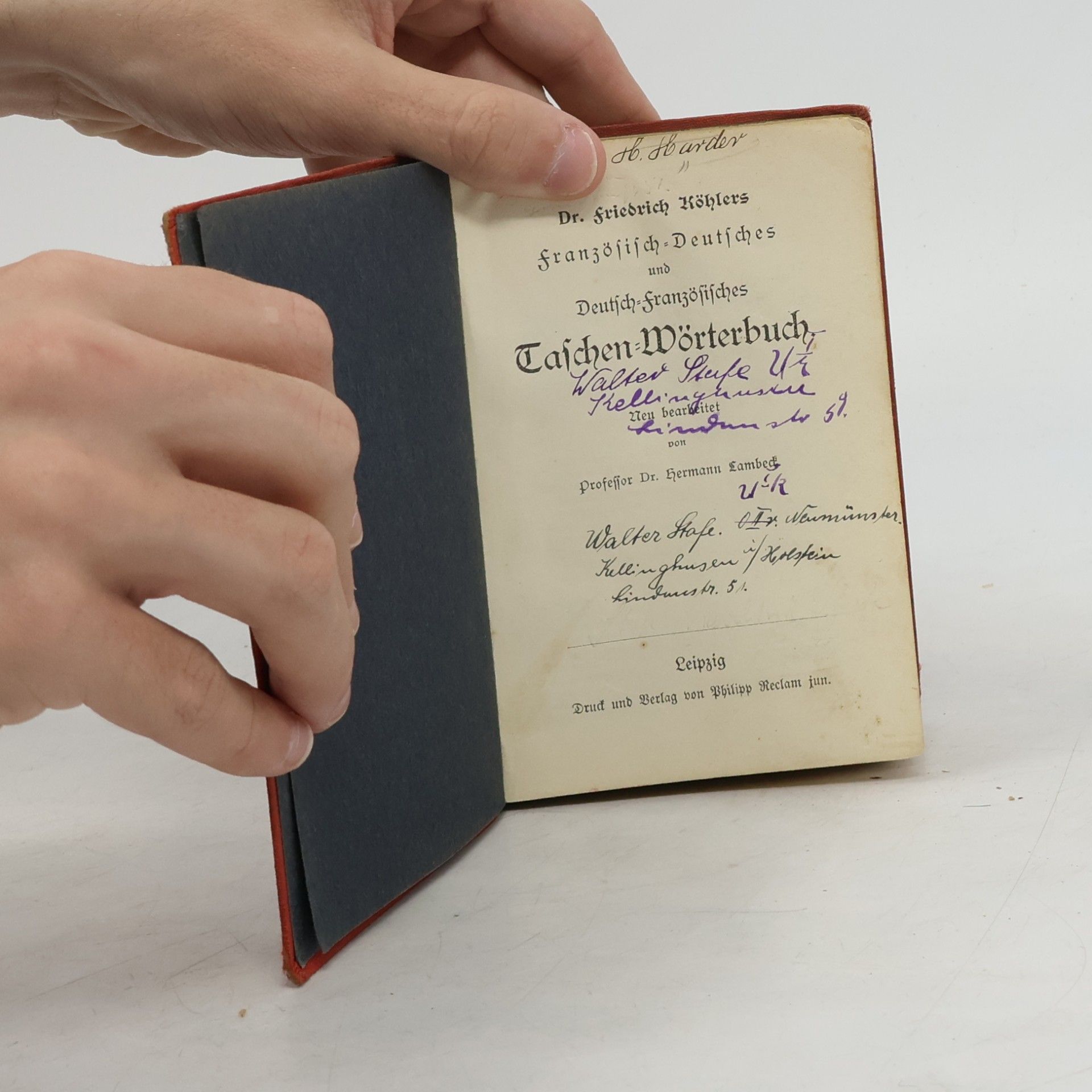 Friedrich Koehler Dr. Friedrich Köhlers französisch-deutsches und deutsch-französisches Taschen-Wörterbuch
