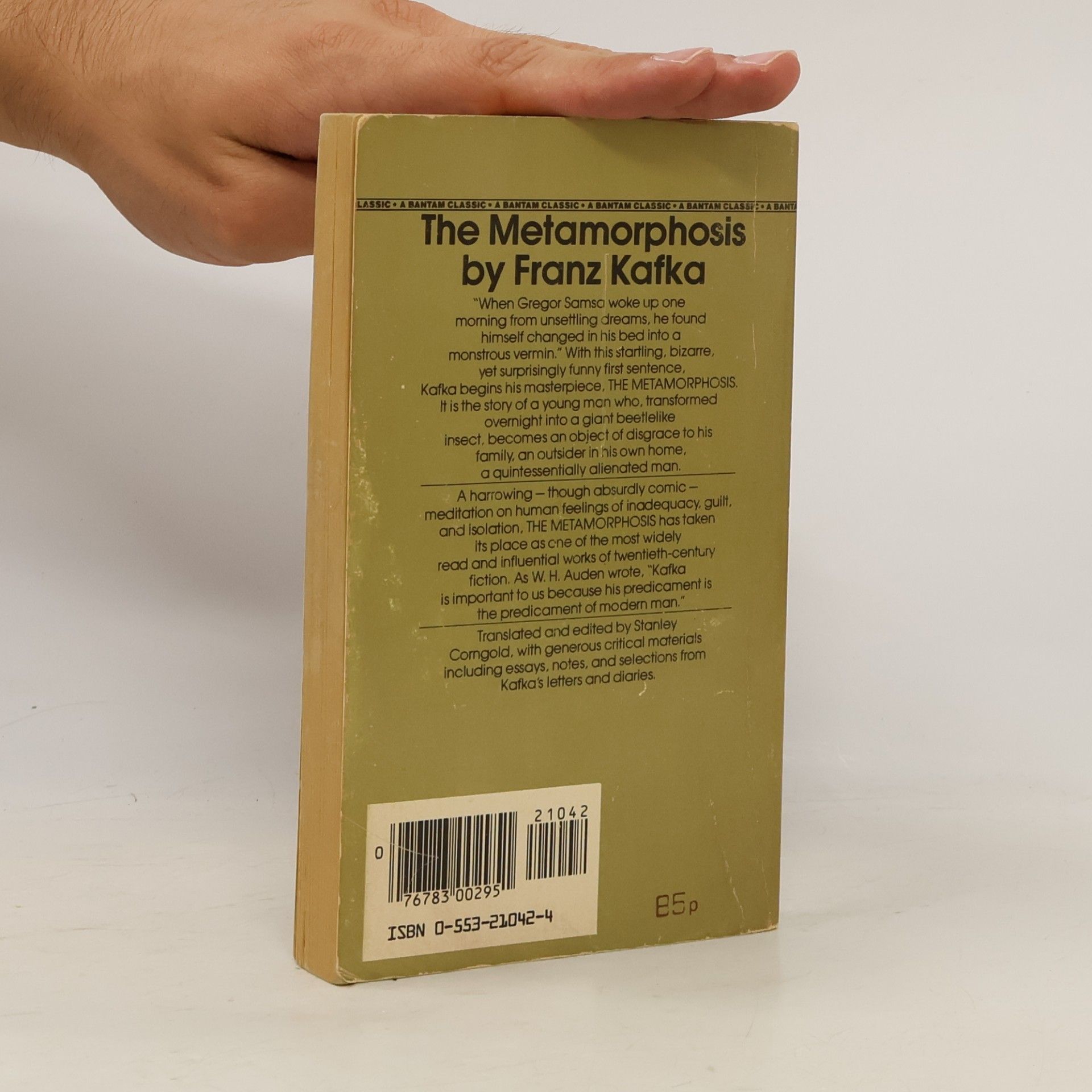 Franz Kafka Bantam Classic: The Metamorphosis