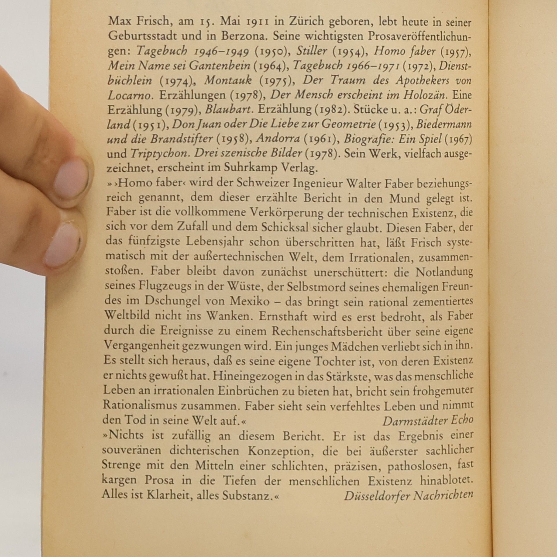 Max Frisch Homo faber