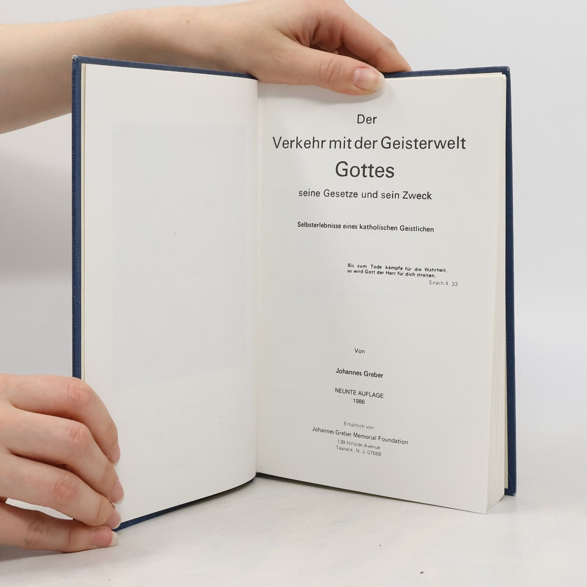 Johannes Greber Der Verkehr mit der Geisterwelt Gottes