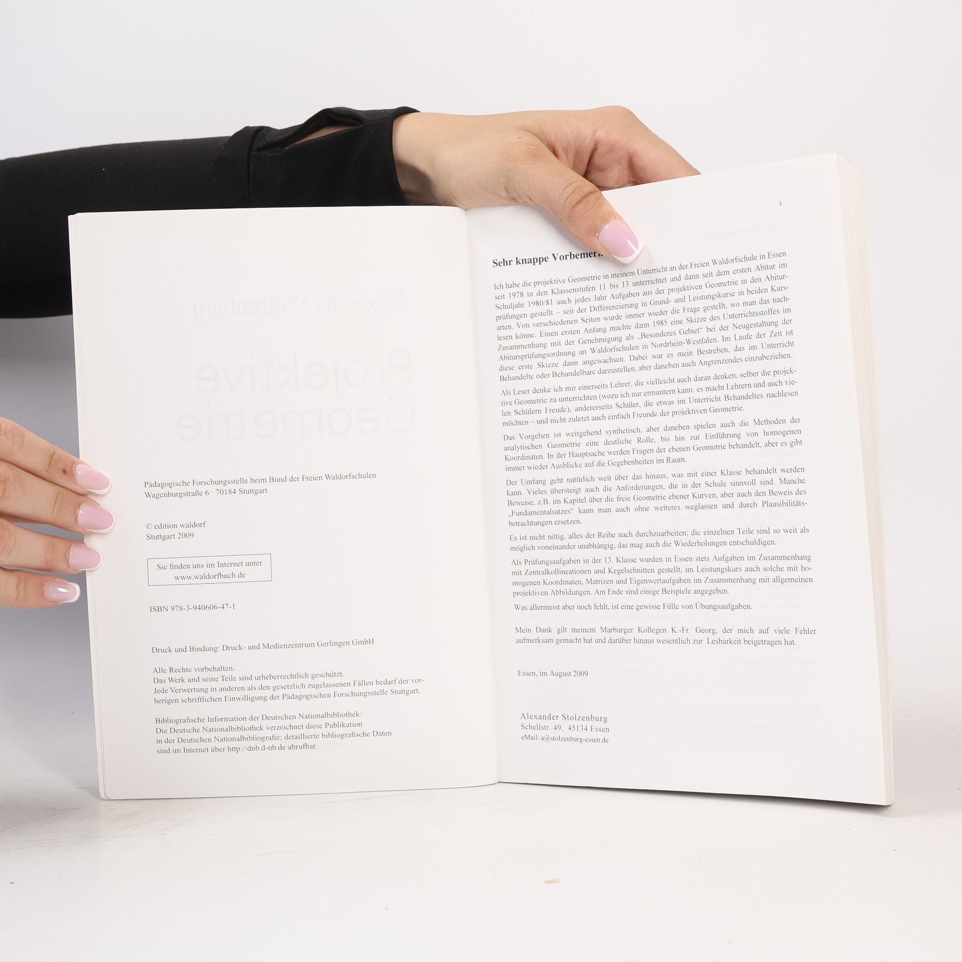 Alexander Stolzenburg Übungsaufgaben zur Projektiven Geometrie